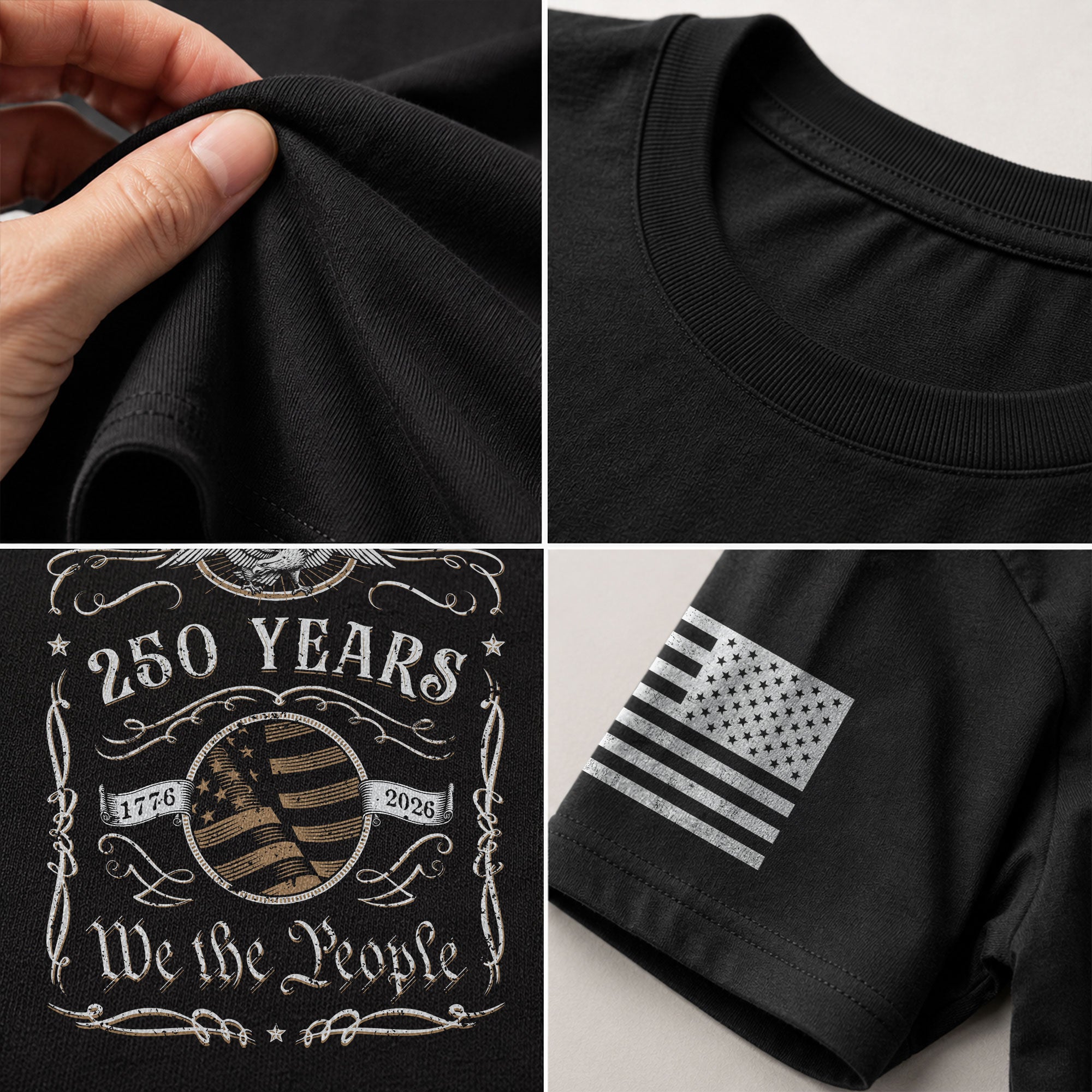 250 Years American Heritage Shirt – Vintage USA Independence Tee 1776–2026 - Rust Field Wear