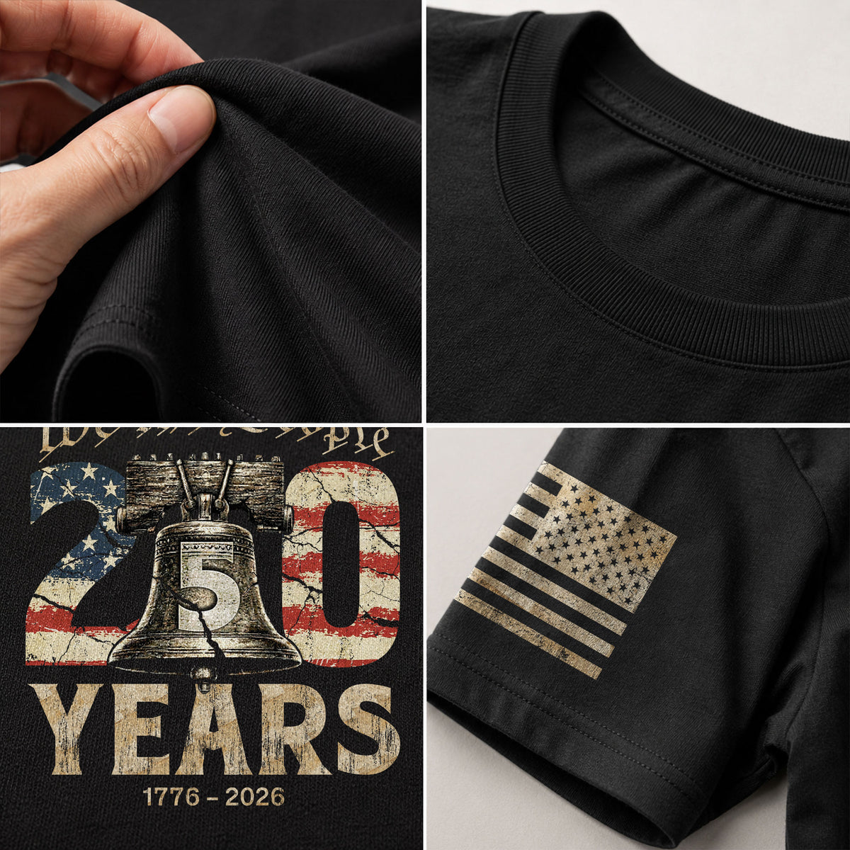USA 250th Anniversary Shirt 1776-2026 Liberty Bell We The People Patriotic for Men - Rust Field Wear