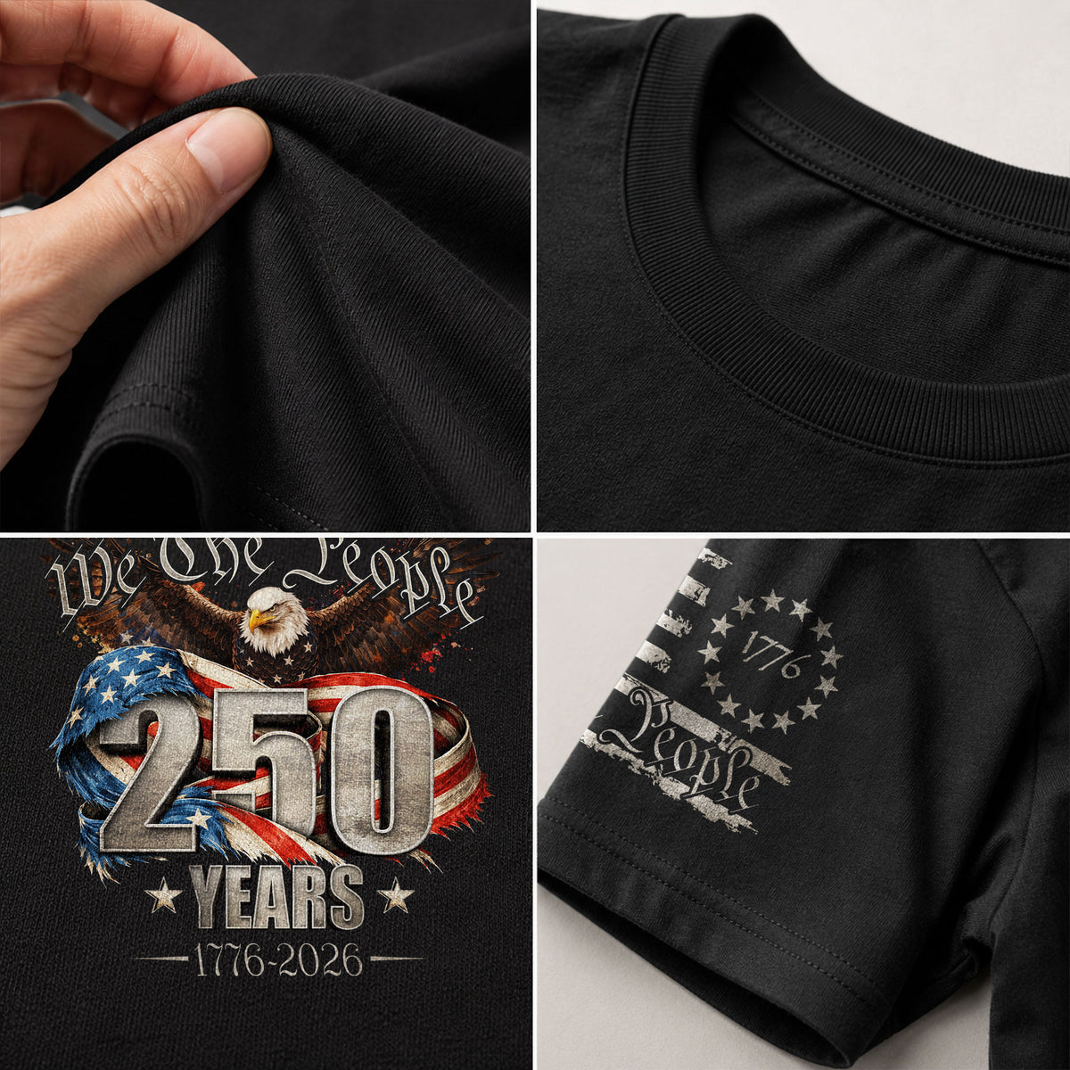 USA 250th Anniversary Shirt 1776-2026 We The People Eagle Patriotic America - Rust Field Wear