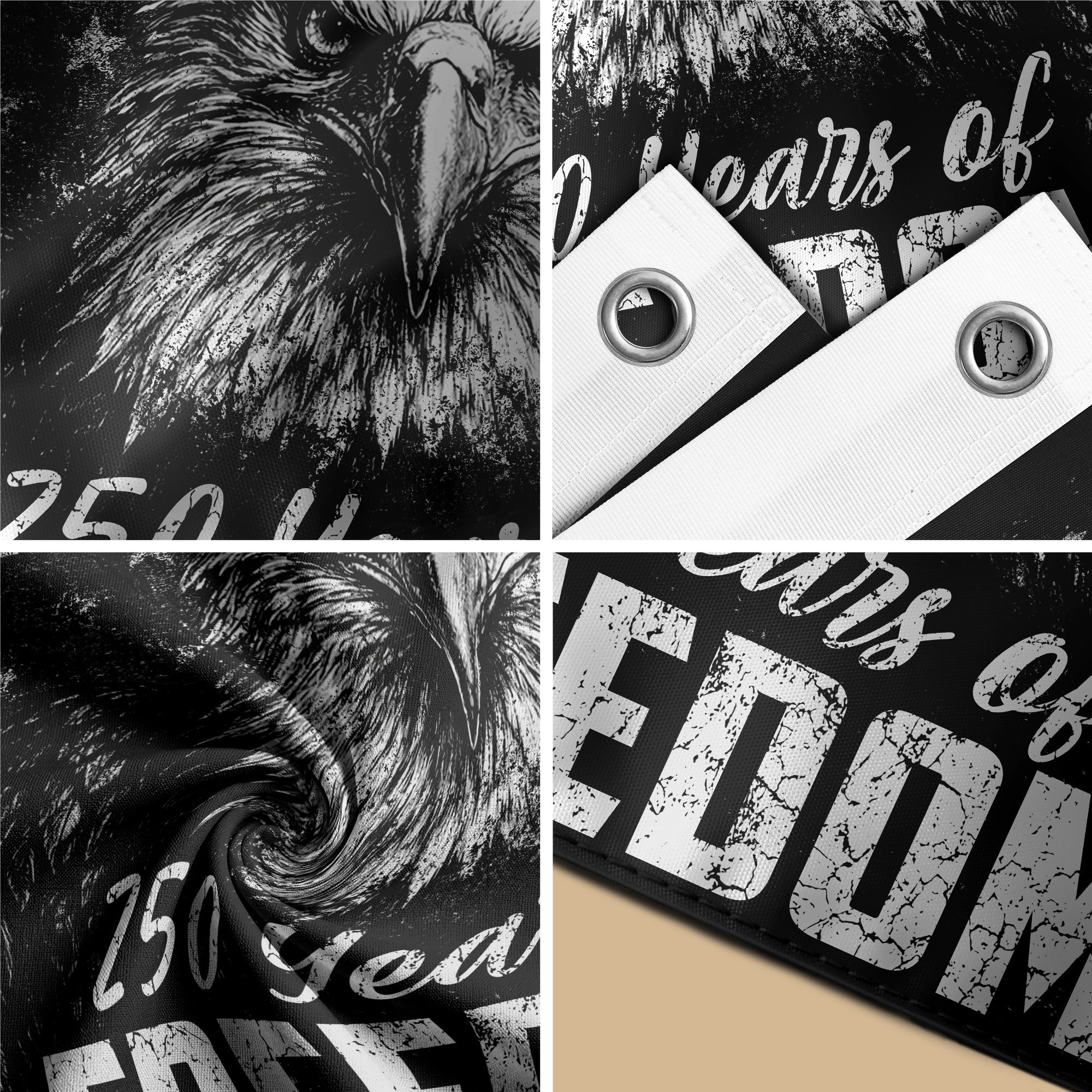 USA 250th Anniversary 250 Years of Freedom Flag 1776-2026 American Eagle