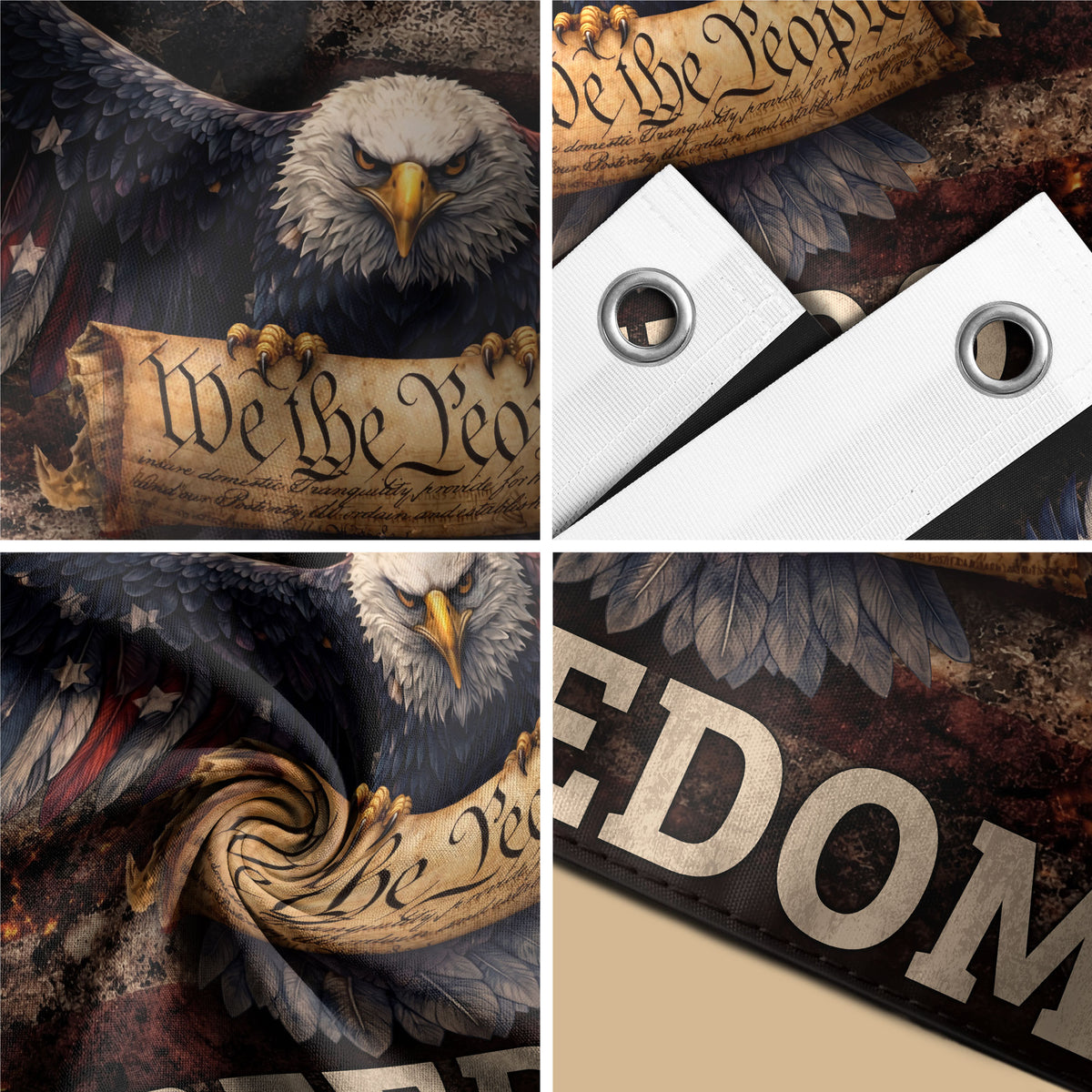 United States 250th Birthday Freedom Flag 1776–2026 We The People Outdoor Display - Rust Field Wear