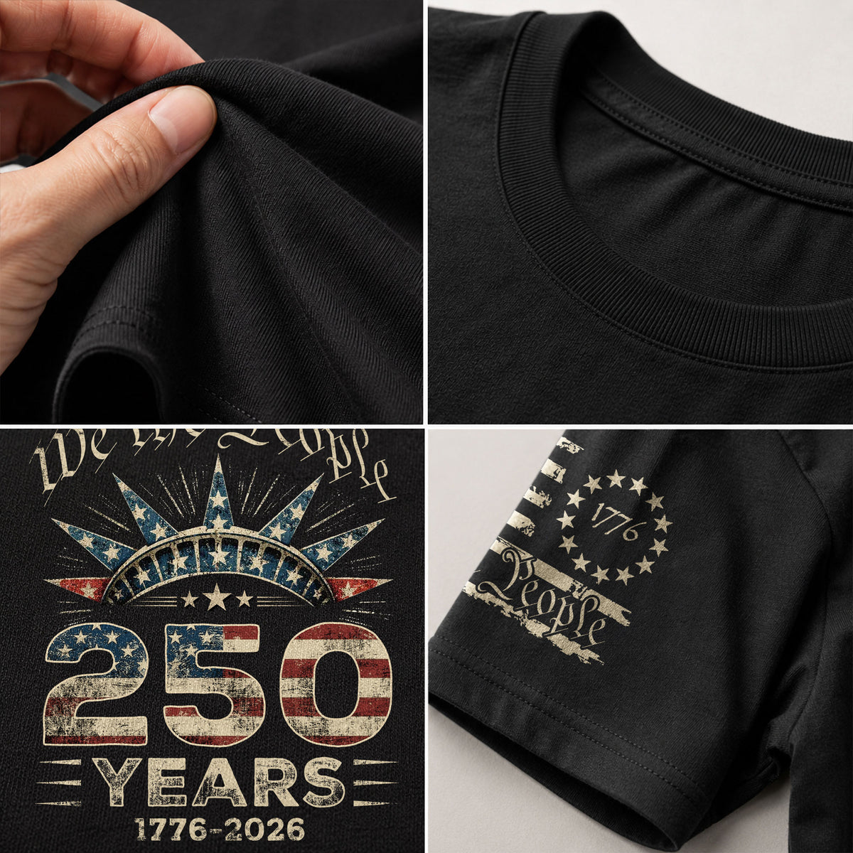 USA 250th Anniversary Shirt 1776-2026 We The People Liberty Crown Patriotic - Rust Field Wear