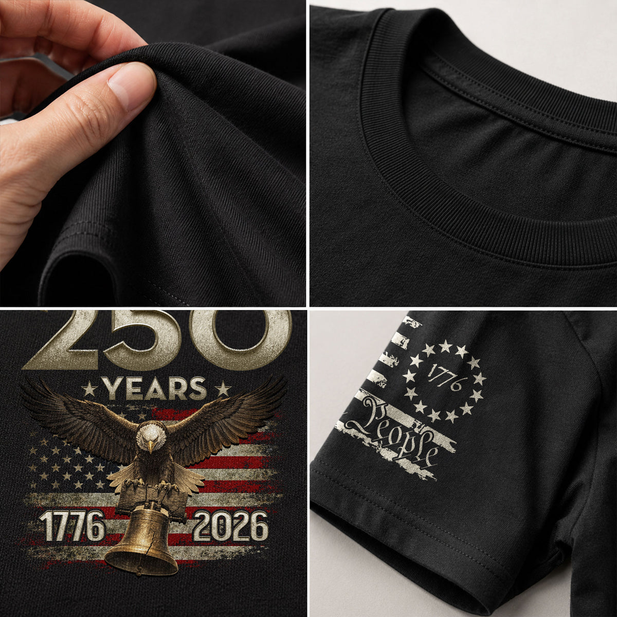 USA 250th Anniversary Shirt 1776-2026 Independence Eagle Liberty Bell Patriotic - Rust Field Wear