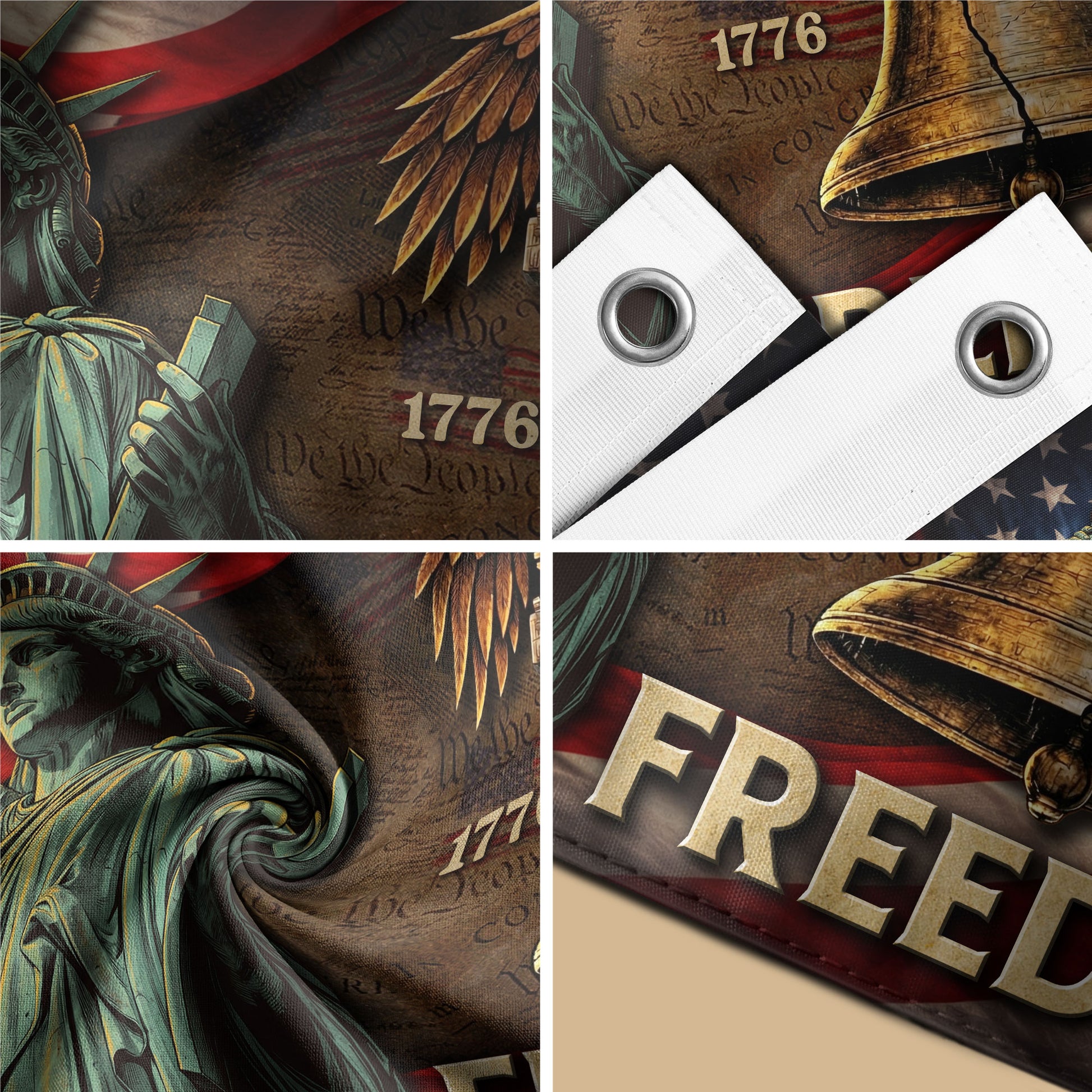 250 Years of Freedom Double-Sided House Flag 1776–2026, Patriotic 250th American Decor - Rust Field Wear