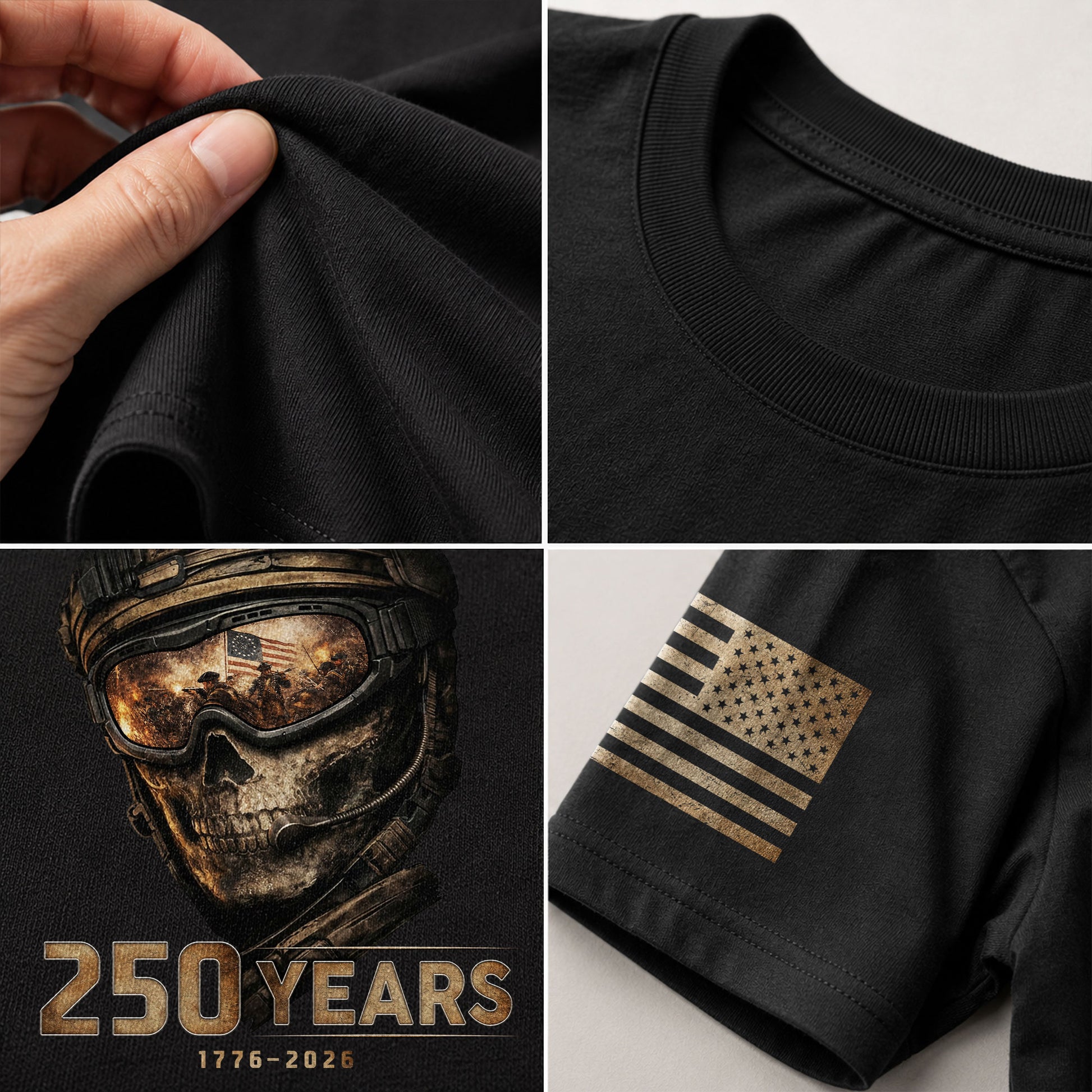 USA 250th Anniversary 250 Years Shirt 1776-2026 Past and Present Freedom Patriotic - Rust Field Wear