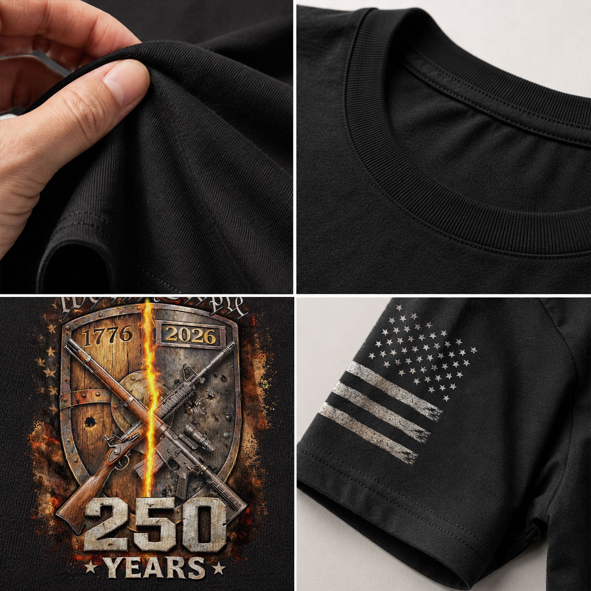 USA 250th Anniversary 250 Years Shirt 1776-2026 Forged in Liberty We The People Mental Strength Patriotic - Rust Field Wear