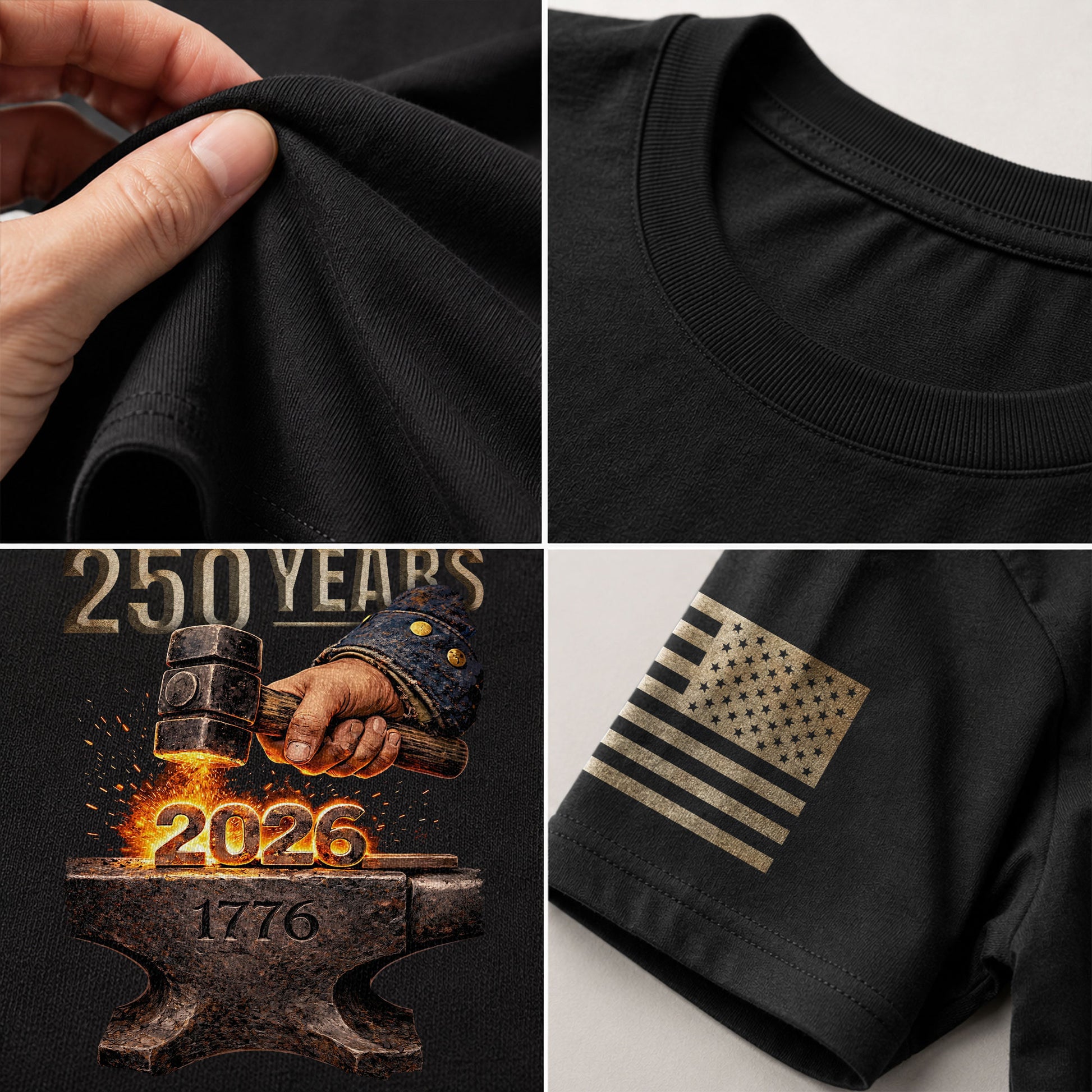 United States 250th Anniversary 250 Years Shirt 1776-2026 Forged in Liberty Patriotic Heritage - Rust Field Wear