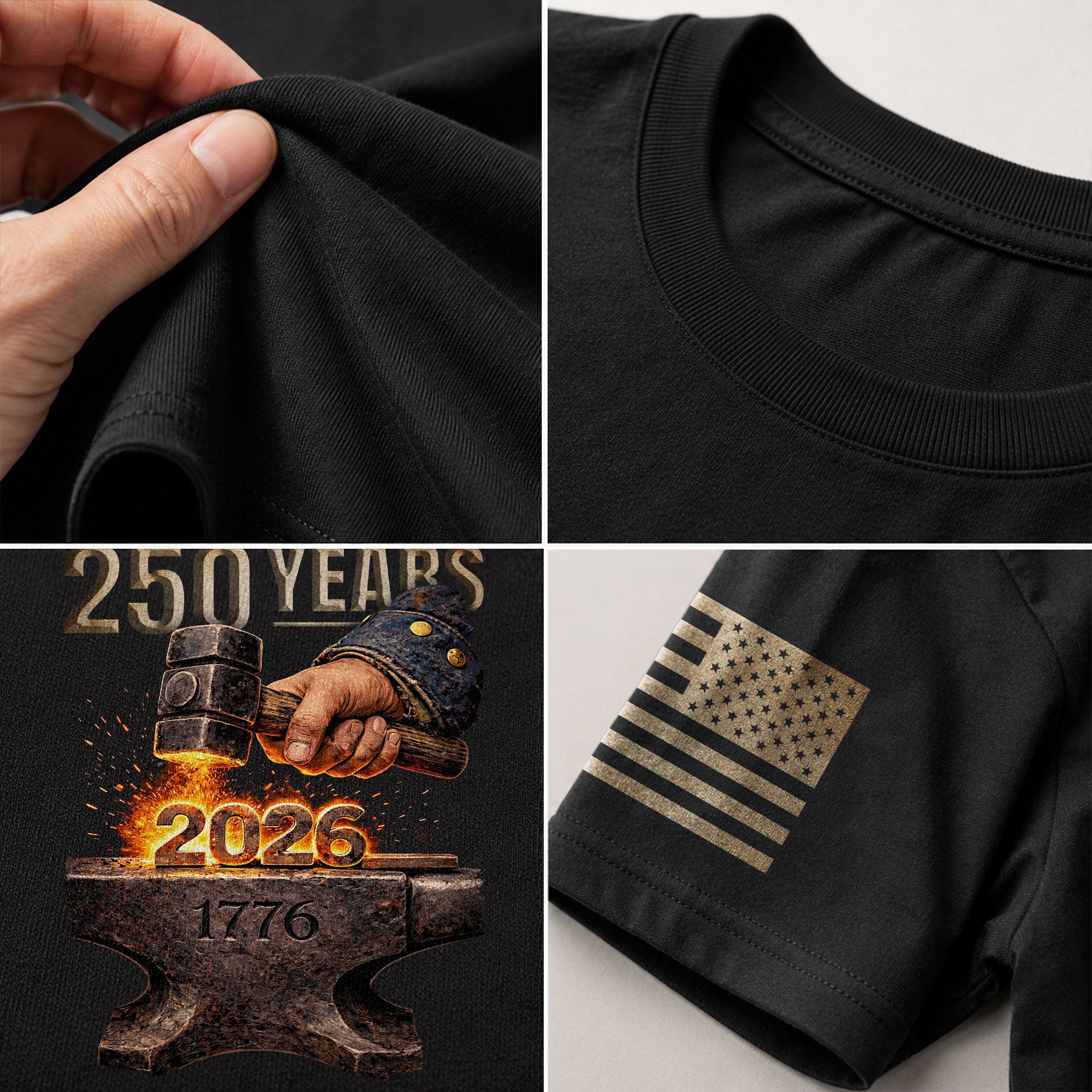 United States 250th Anniversary 250 Years Shirt 1776-2026 Forged in Liberty Patriotic Heritage - Rust Field Wear