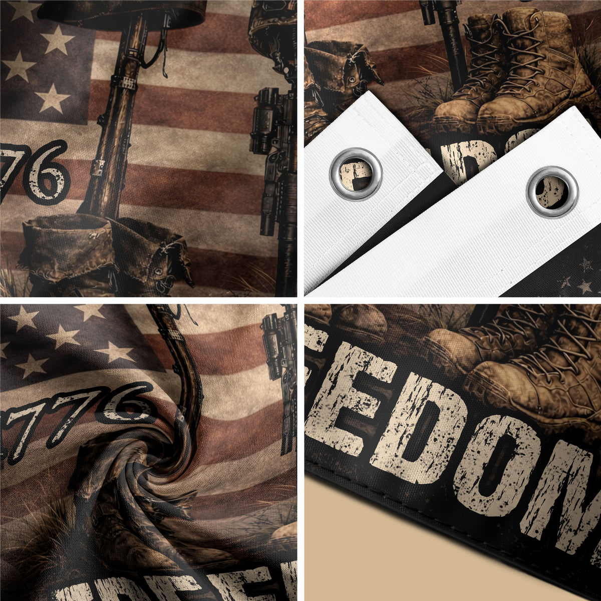 United States 250th Anniversary Flag 1776–2026, American Heritage Patriotic Banner - Rust Field Wear