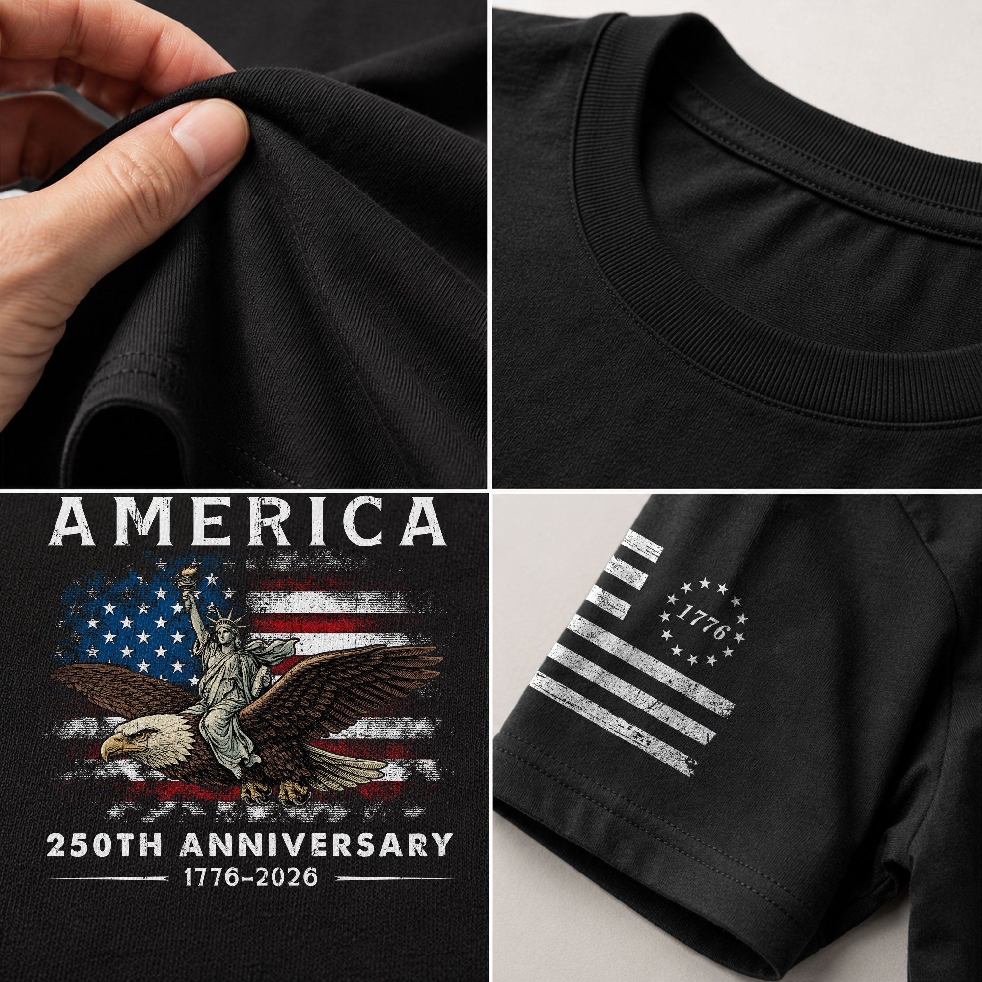 United States of 250 Years America Anniversary Shirt 1776-2026 USA Flag Liberty Eagle Patriotic Mens - Rust Field Wear