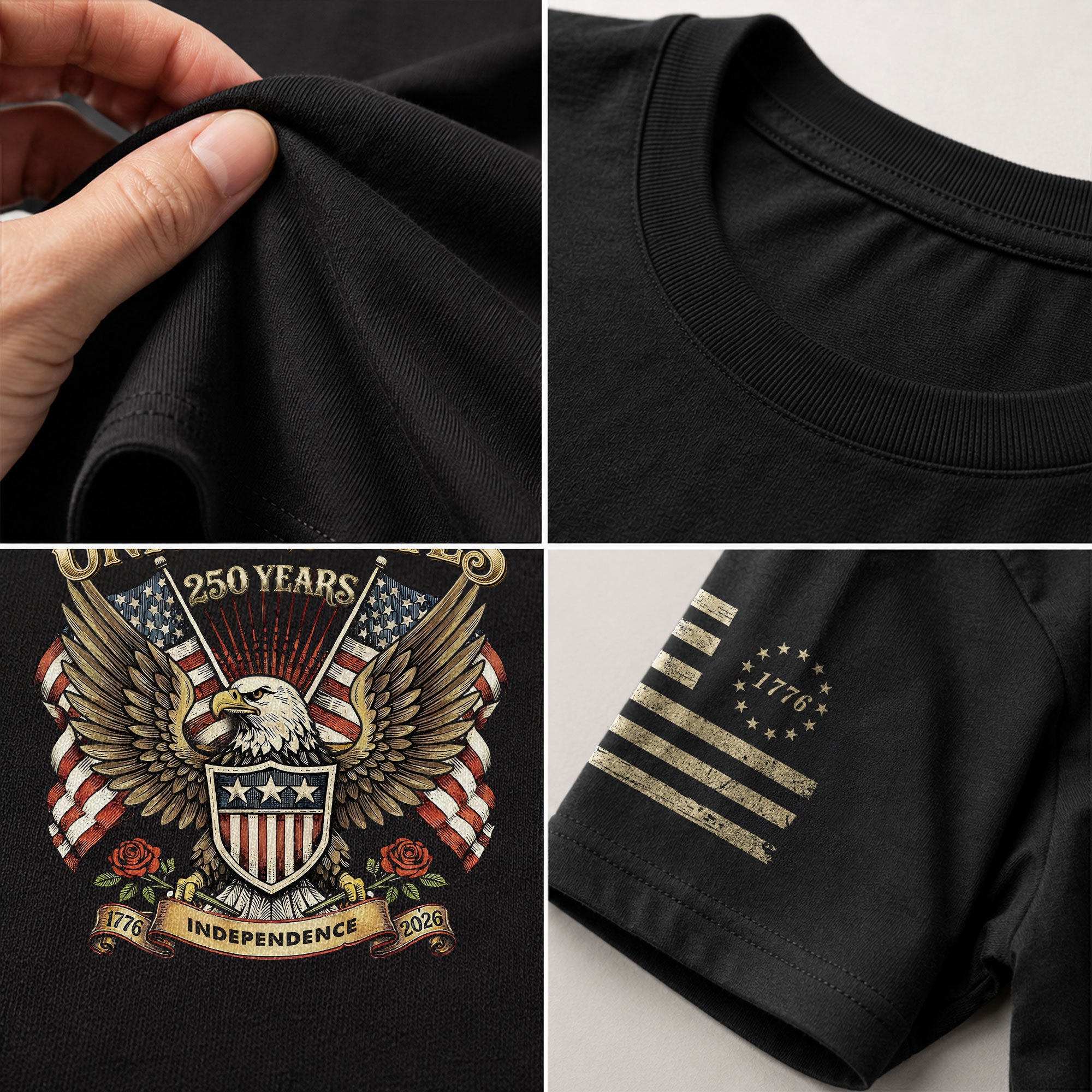 USA 250th Anniversary Shirt 1776–2026, Past and Present Freedom Tribute - Rust Field Wear