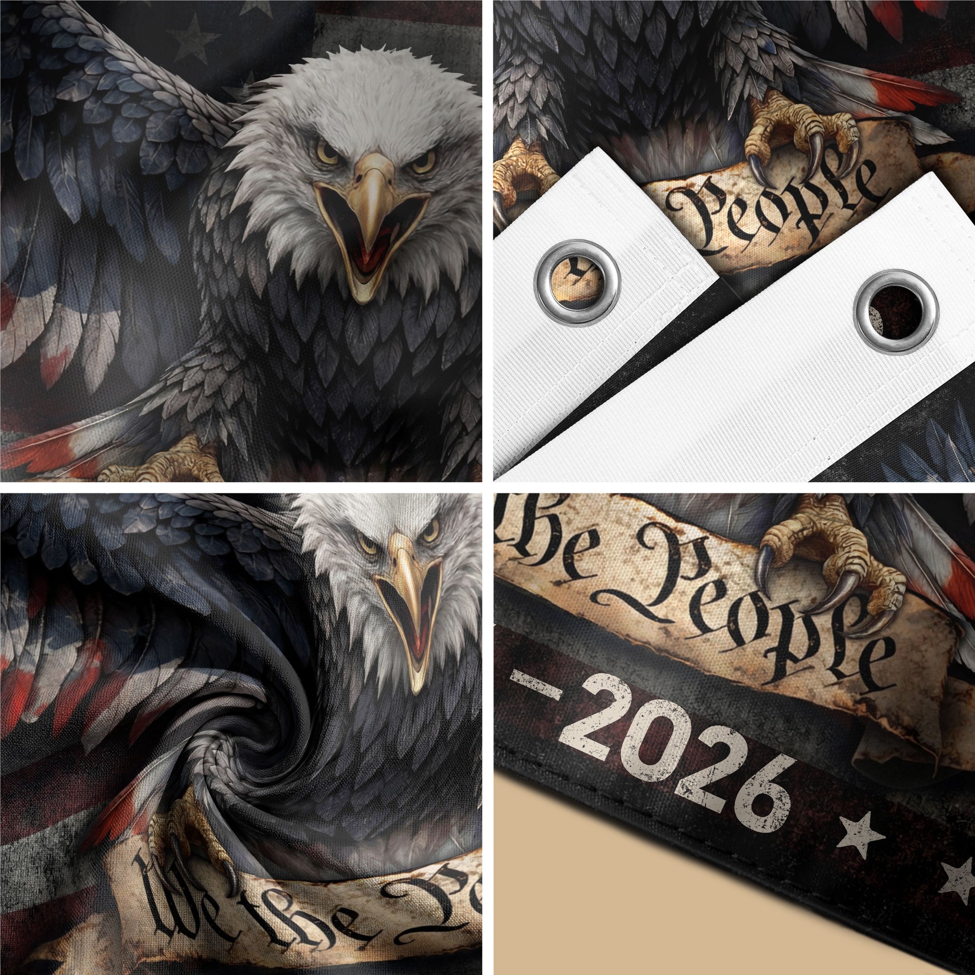 USA 250th Anniversary Flag 1776-2026 Double-Sided Patriotic 250 Years of Freedom We The People Semiquincentennial