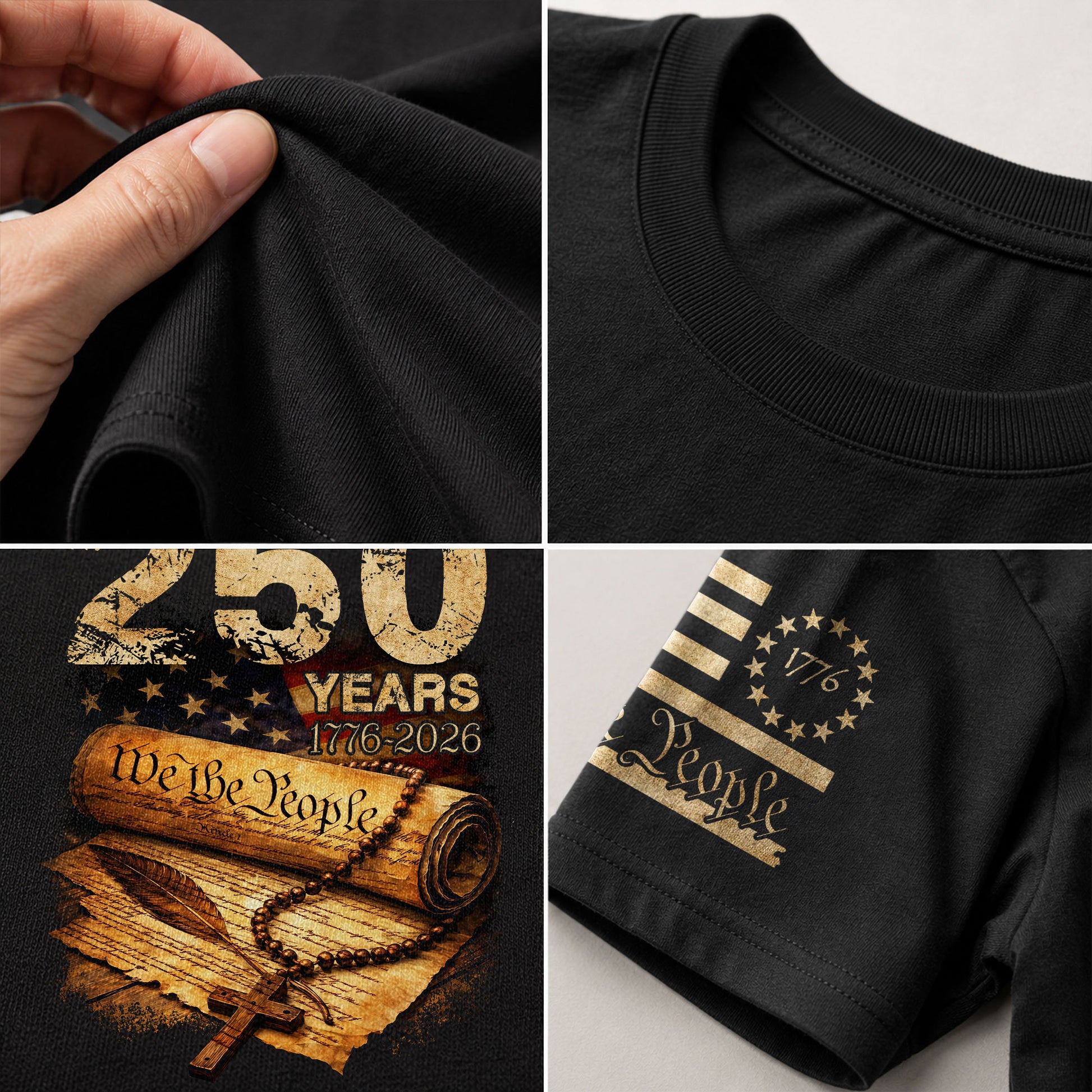 Christian Patriotic USA Shirt 250 Years Independence Since 1776 Faith Shirt - Rust Field Wear