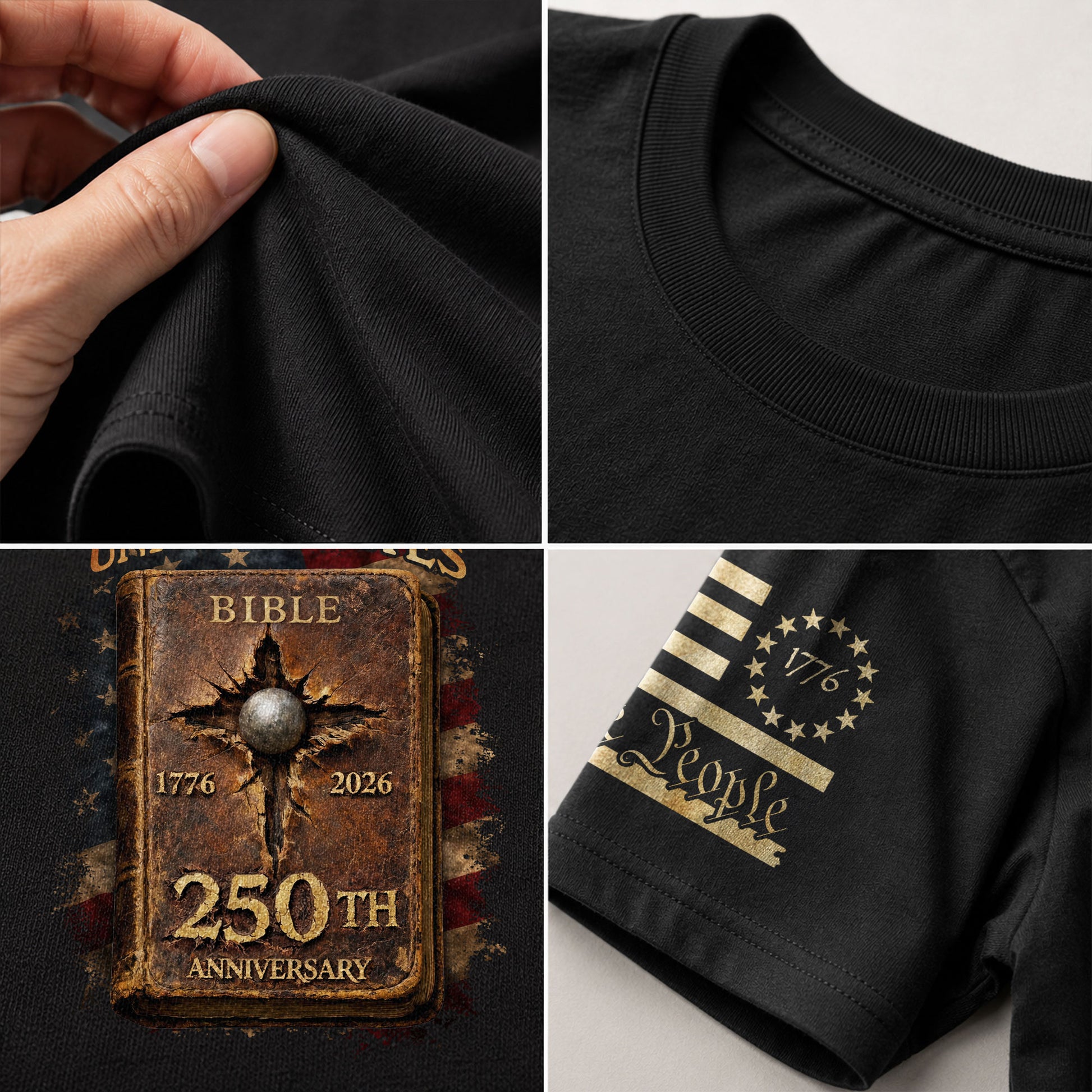 Christian Independence Shirt USA 1776–2026 Patriotic Faith Celebration - Rust Field Wear