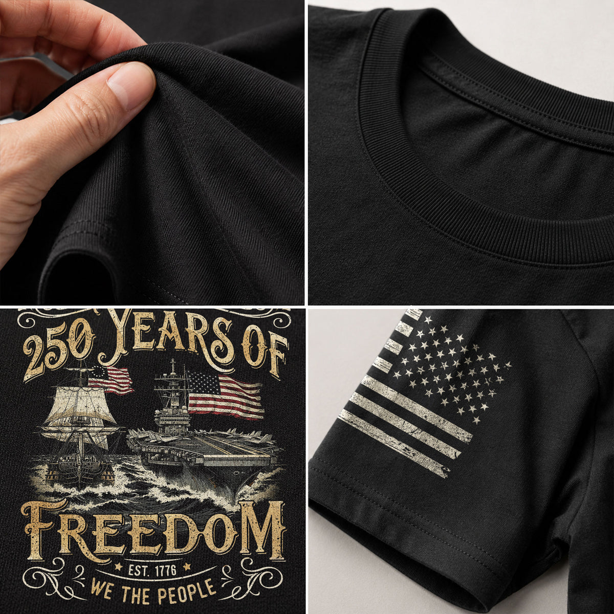 1776–2026 American Freedom Celebration 250th Anniversary Shirt - Rust Field Wear