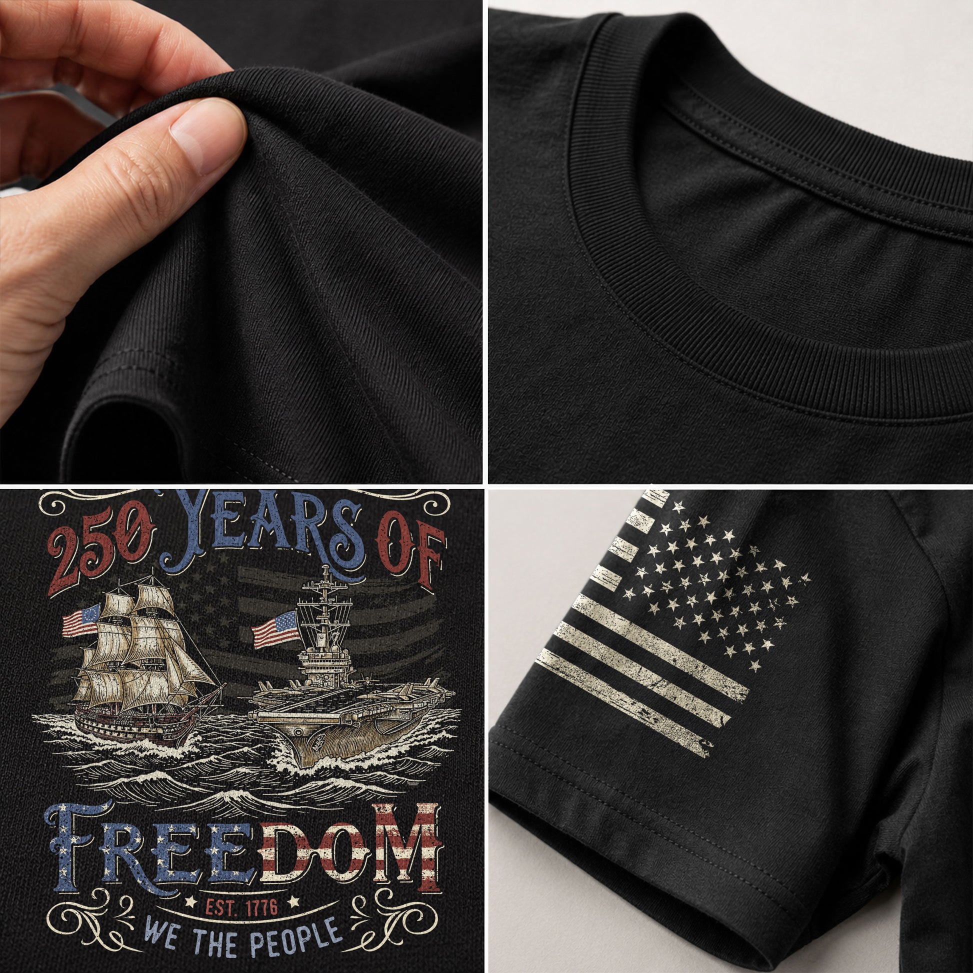USA Patriotic 250th Anniversary Shirt Freedom Heritage Since 1776 - Rust Field Wear