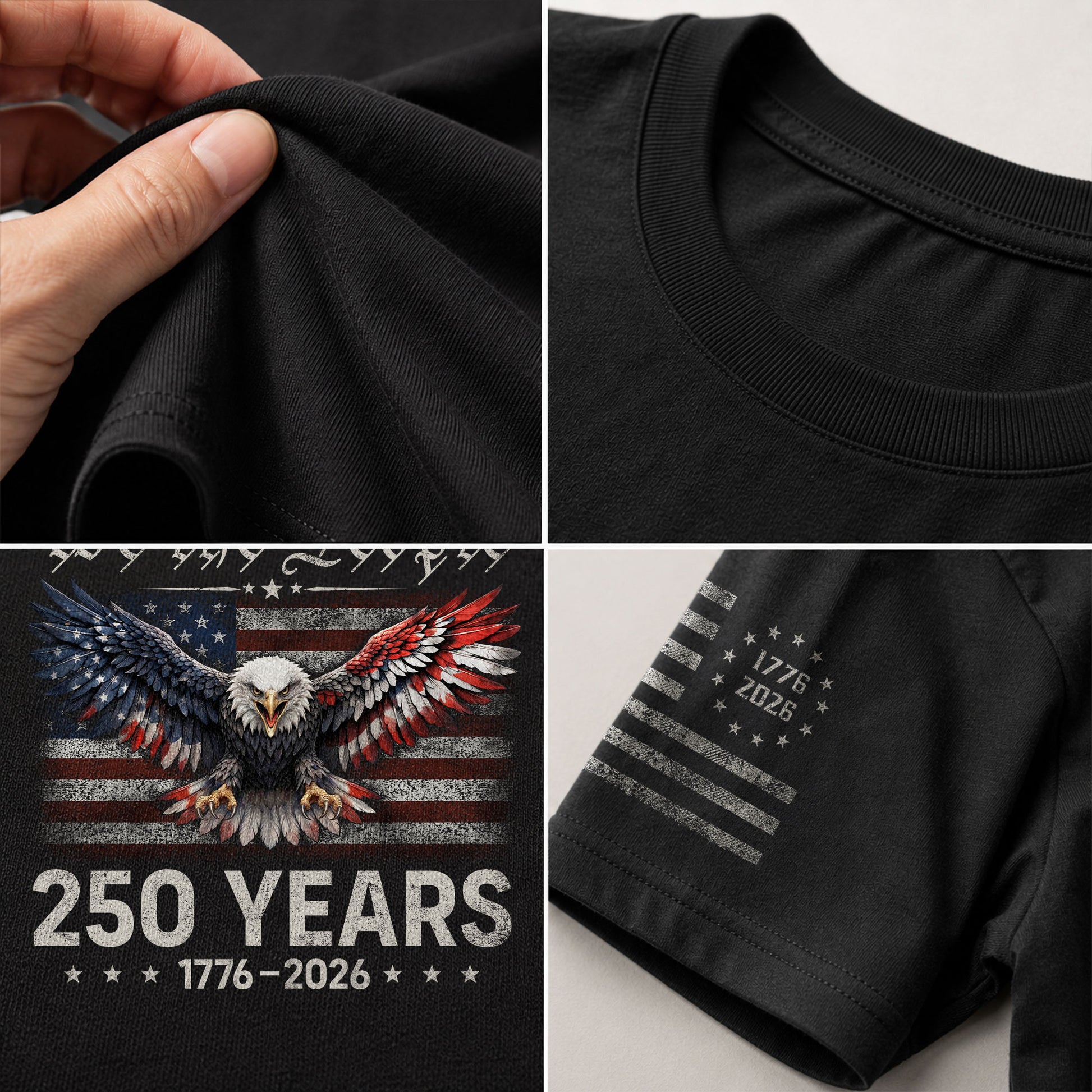 USA 250 Years Anniversary Shirt 1776–2026, Eagle Heritage Tribute - Rust Field Wear