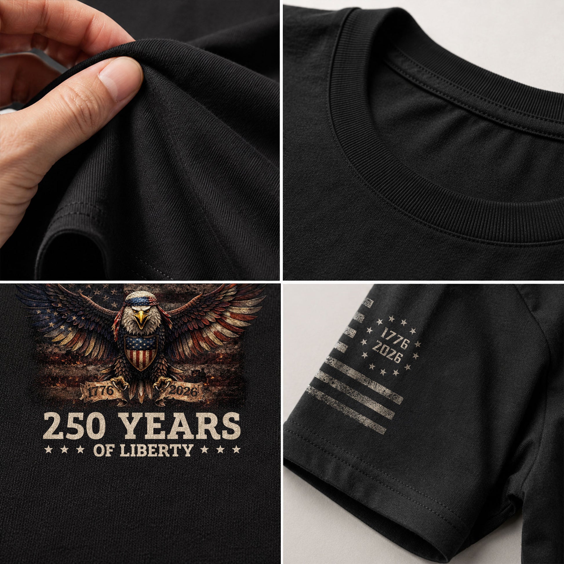 USA 250th Anniversary Shirt 1776–2026, Eagle Symbol of Freedom - Rust Field Wear