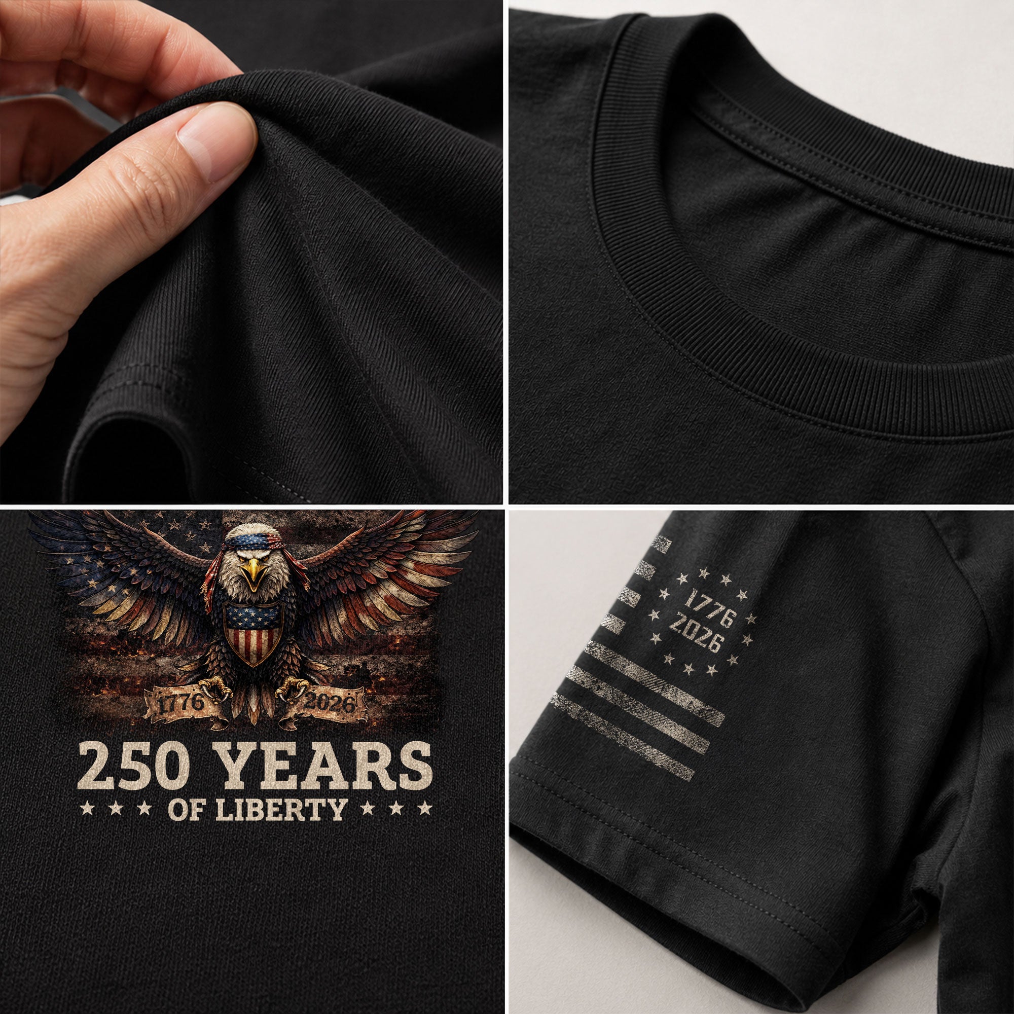 USA 250th Anniversary Shirt 1776–2026, Eagle Symbol of Freedom - Rust Field Wear