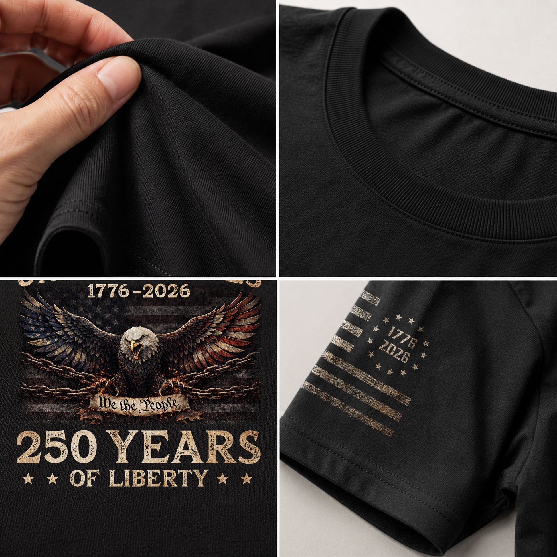 USA 250th Anniversary Shirt 1776–2026, Eagle of Independence Design - Rust Field Wear