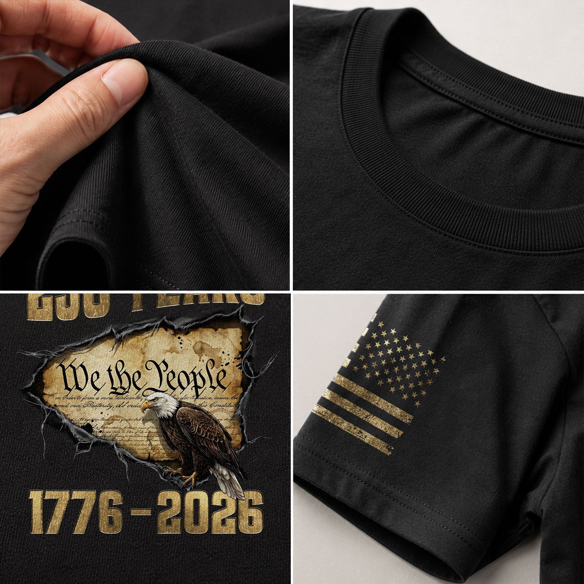 USA 250th Anniversary Shirt 1776–2026, Freedom Past and Present - Rust Field Wear