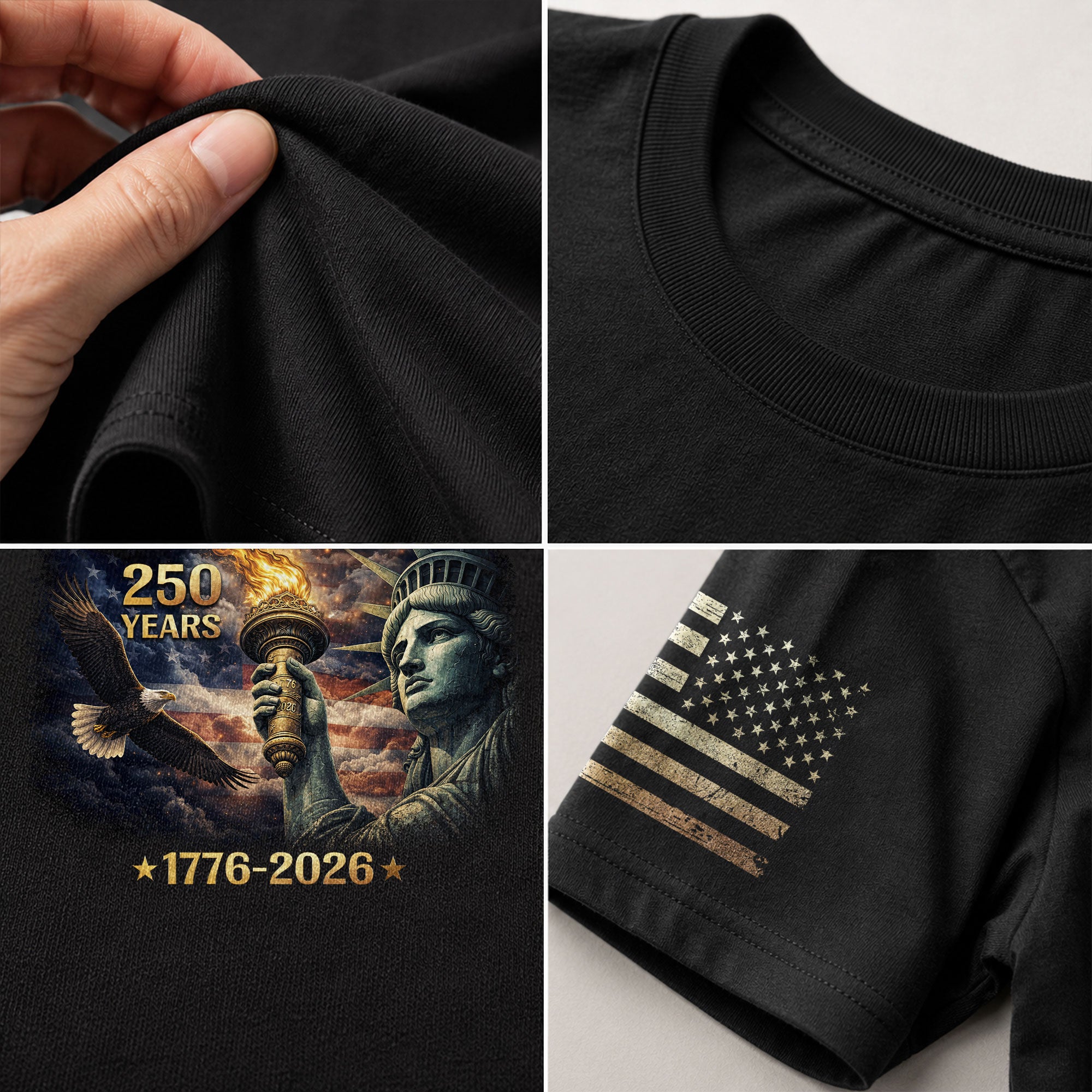 250 Years America Anniversary Eagle & Statue of Liberty Freedom Legacy Shirt - Rust Field Wear