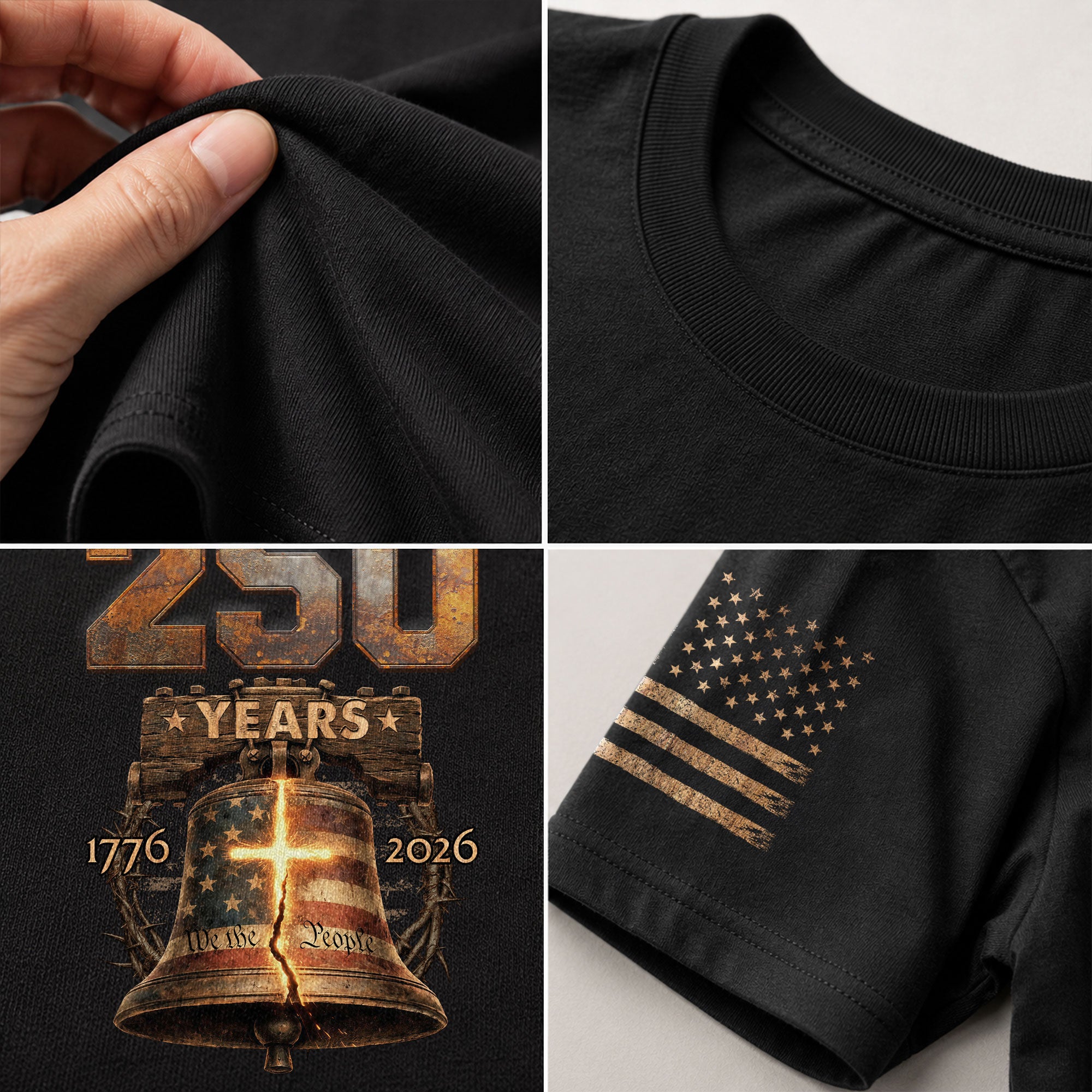 Christian Faith USA 250th Anniversary Independence Shirt 1776–2026 Patriotic Heritage - Rust Field Wear