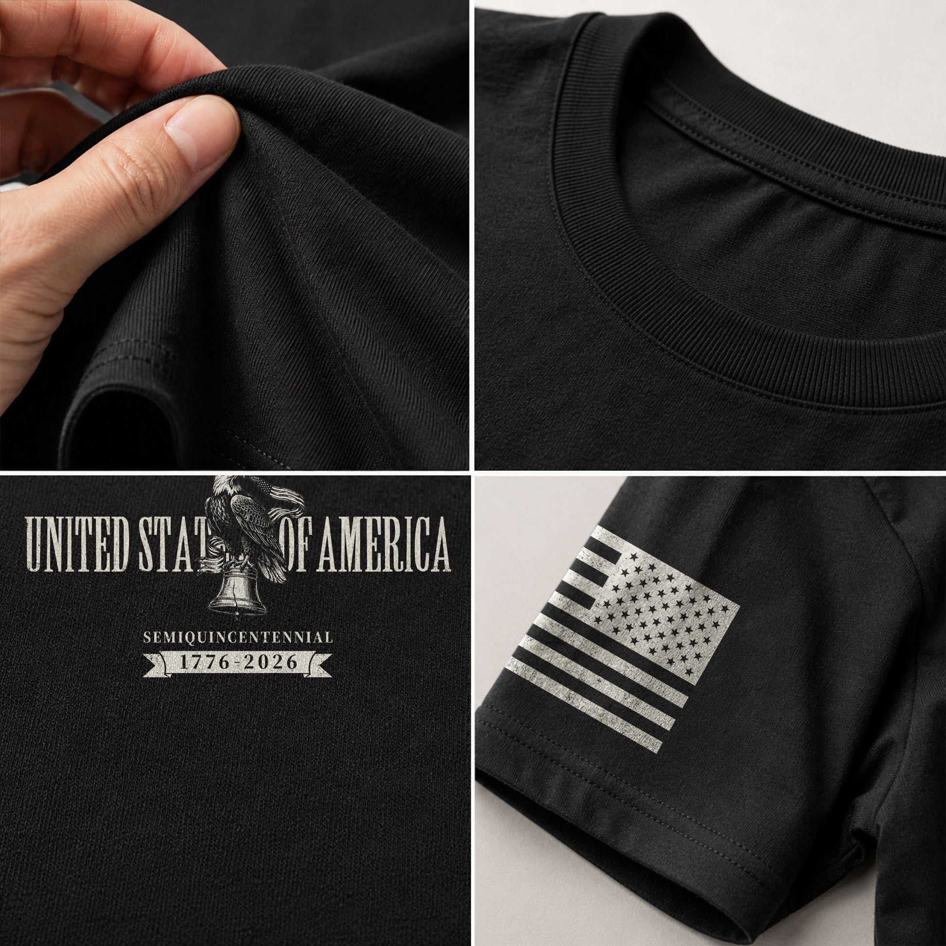 250 Years America Anniversary T-Shirt 1776-2026 - Patriotic Eagle & Distressed US Flag Men’s Anniversary Shirt - Rust Field Wear