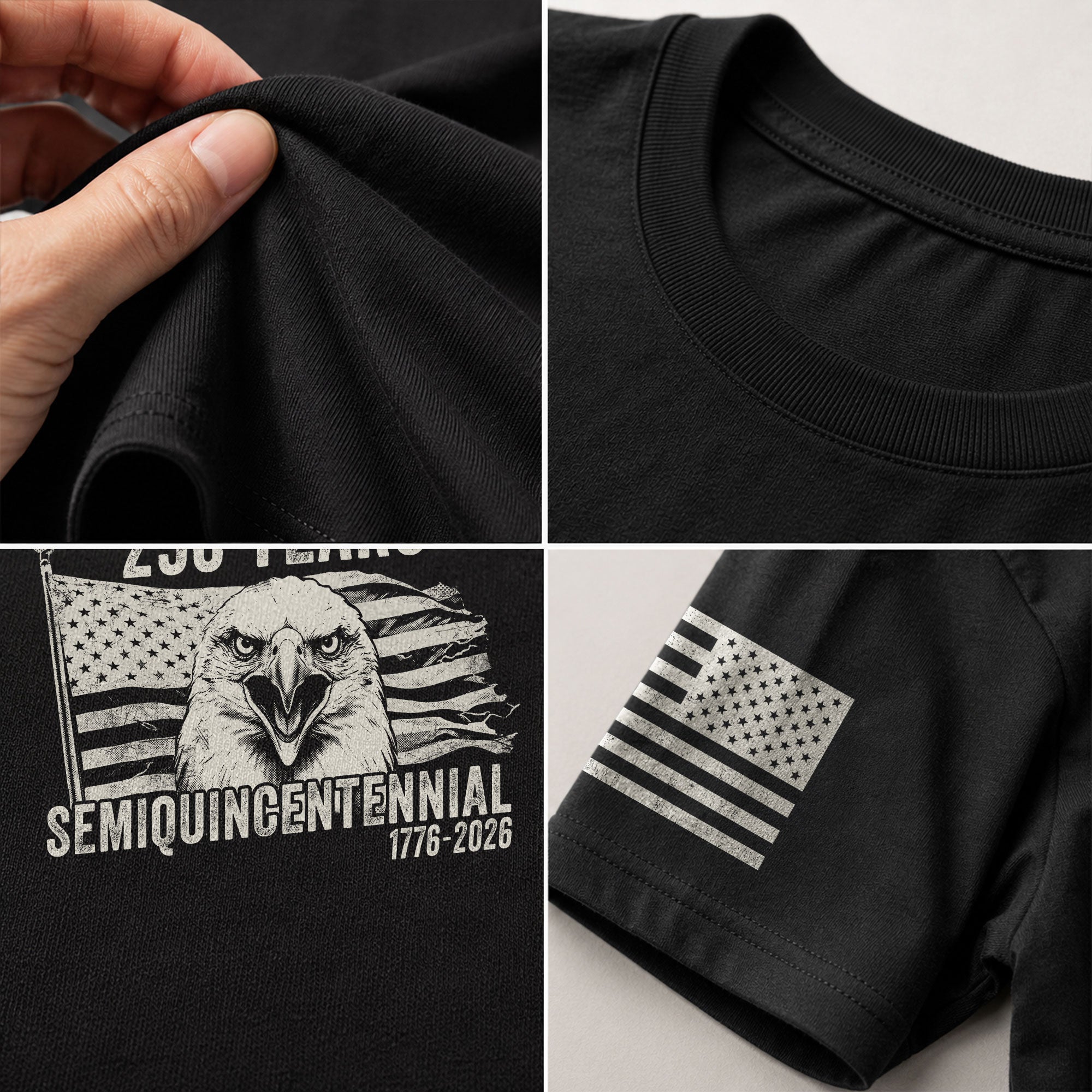 American Heritage 250th Anniversary T-Shirt - USA 250 Years 1776-2026 Patriotic Eagle & Flag Men’s Tee - Rust Field Wear