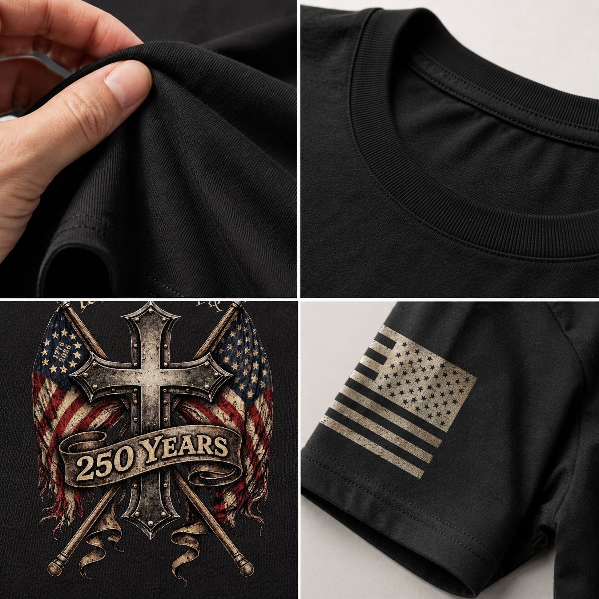 USA 1776–2026 Christian Freedom Celebration Shirt Patriotic Heritage - Rust Field Wear