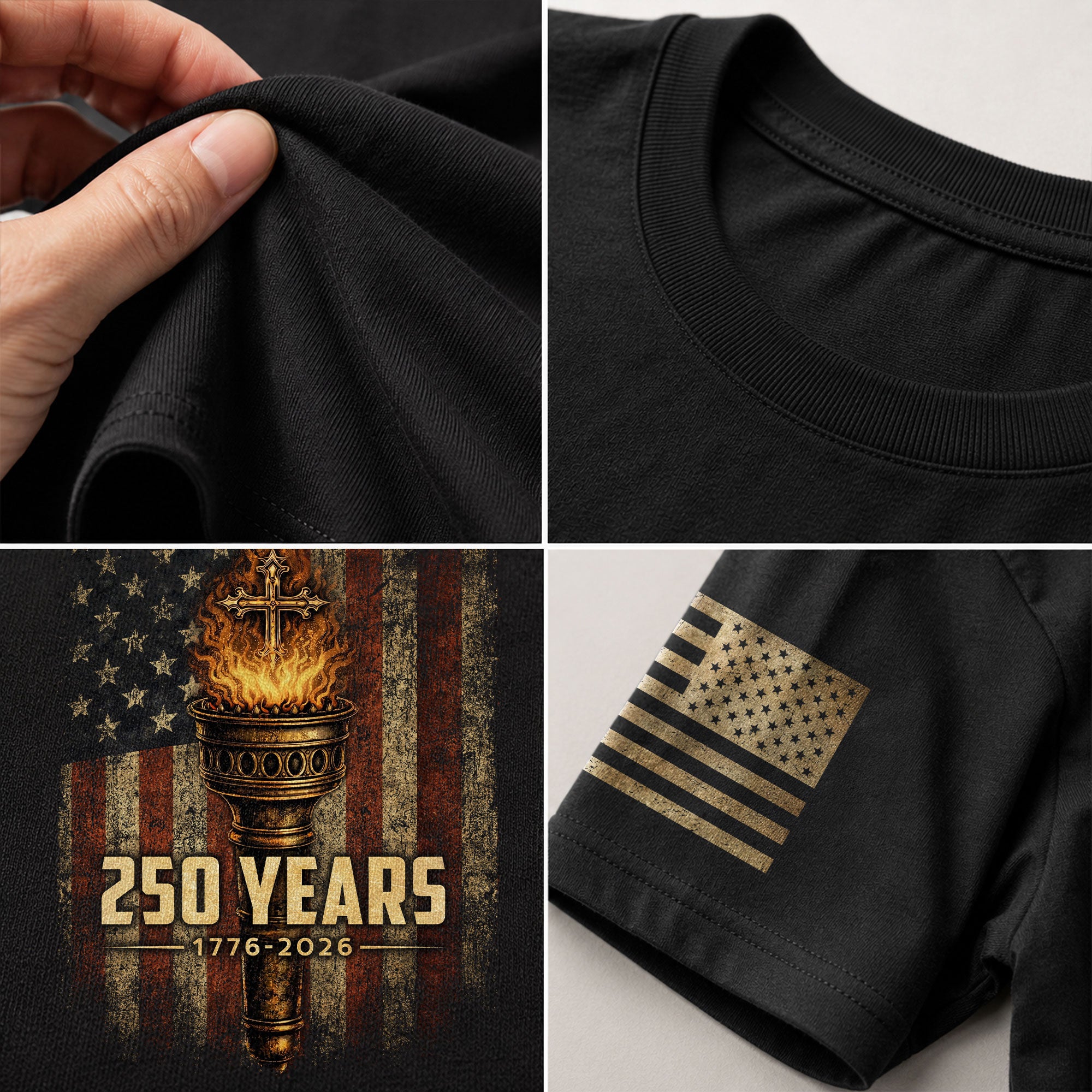 Christian Heritage USA Shirt 250th Independence Celebration Since 1776 - Rust Field Wear