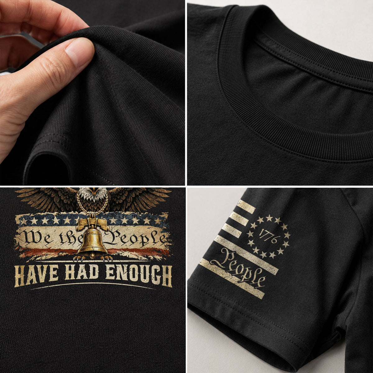 We The People Have Had Enough T-Shirt Patriotic Eagle Liberty Bell American Freedom Statement Tee - Rust Field Wear