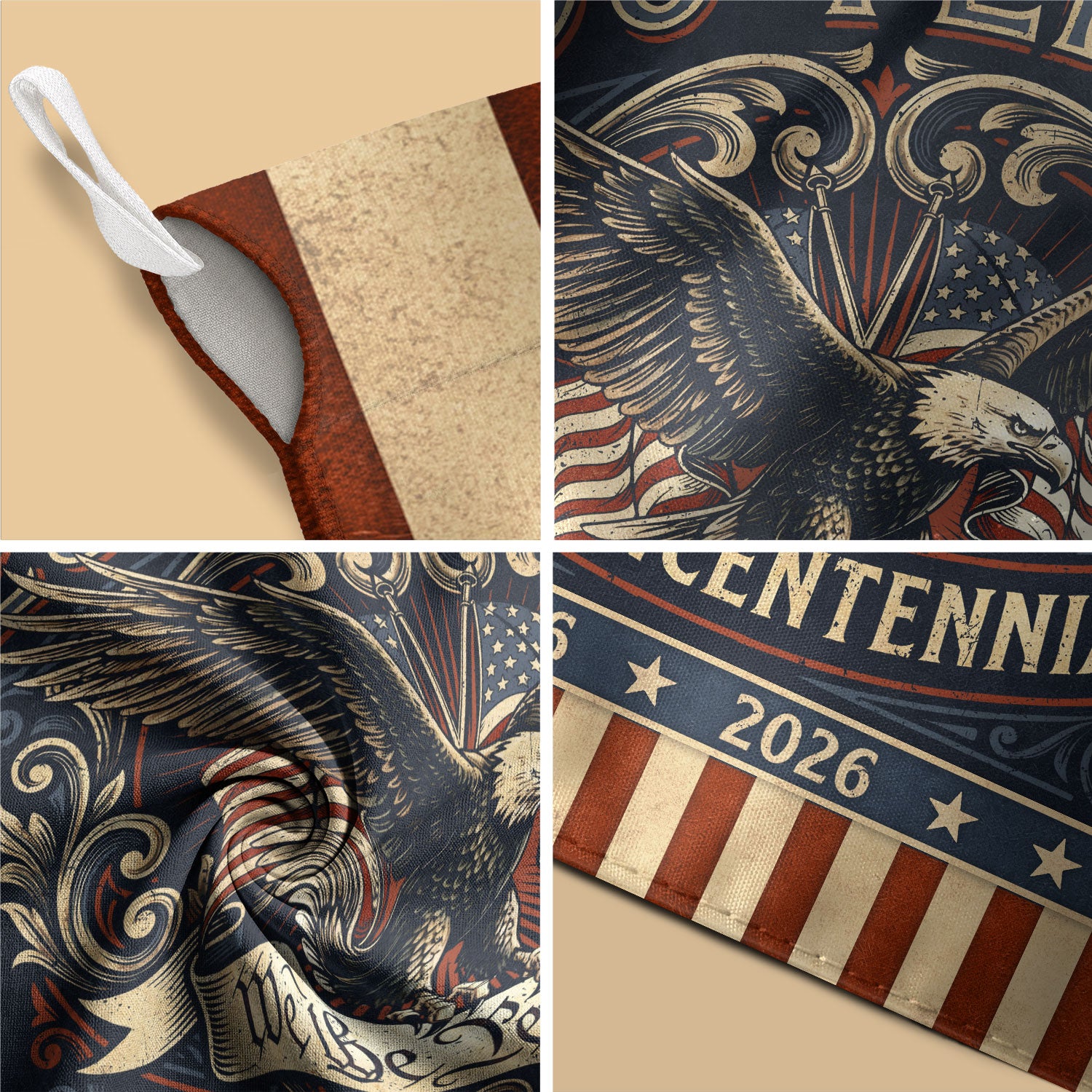 USA 250th Anniversary 1776-2026 Garden Flag – Retro We The People Bald Eagle 250 Years of Liberty Double Sided Printing