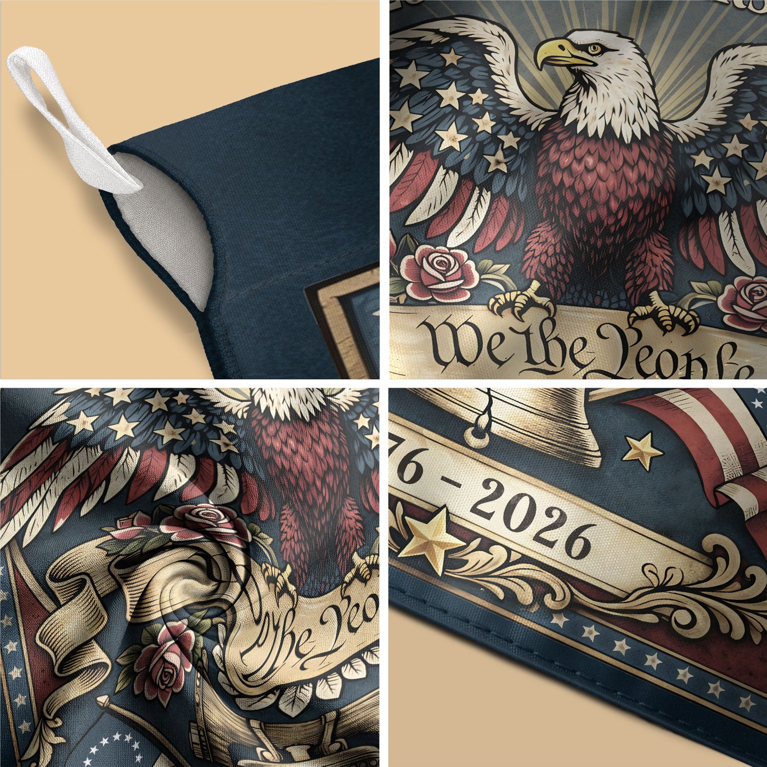 United States USA 250th Anniversary 1776–2026 House Flag – We The People Bald Eagle & Liberty Bell Double Sided