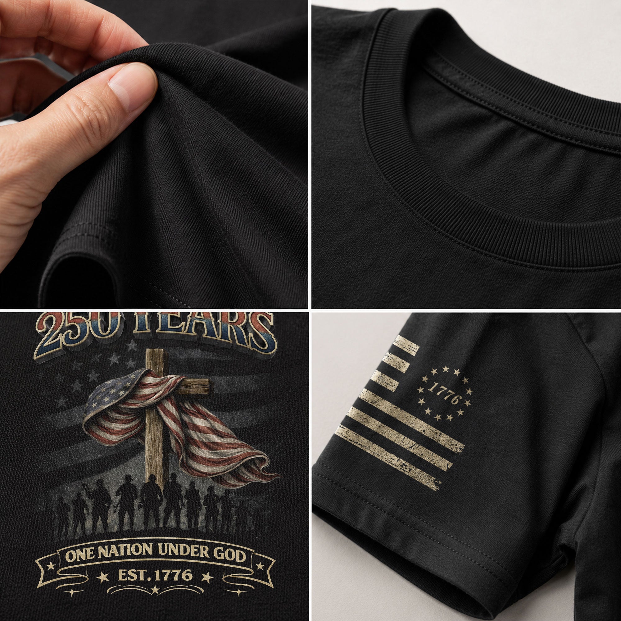 250 Years America Anniversary Shirt - Lady Liberty & Eagle Patriotic Christian Shirts - Rust Field Wear