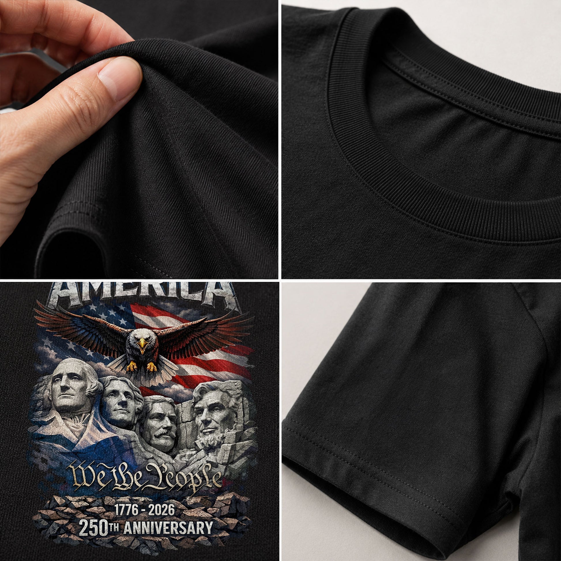 United States of America 1776–2026 – 250th Anniversary Founders & Eagle Graphic Tee - Rust Field Wear