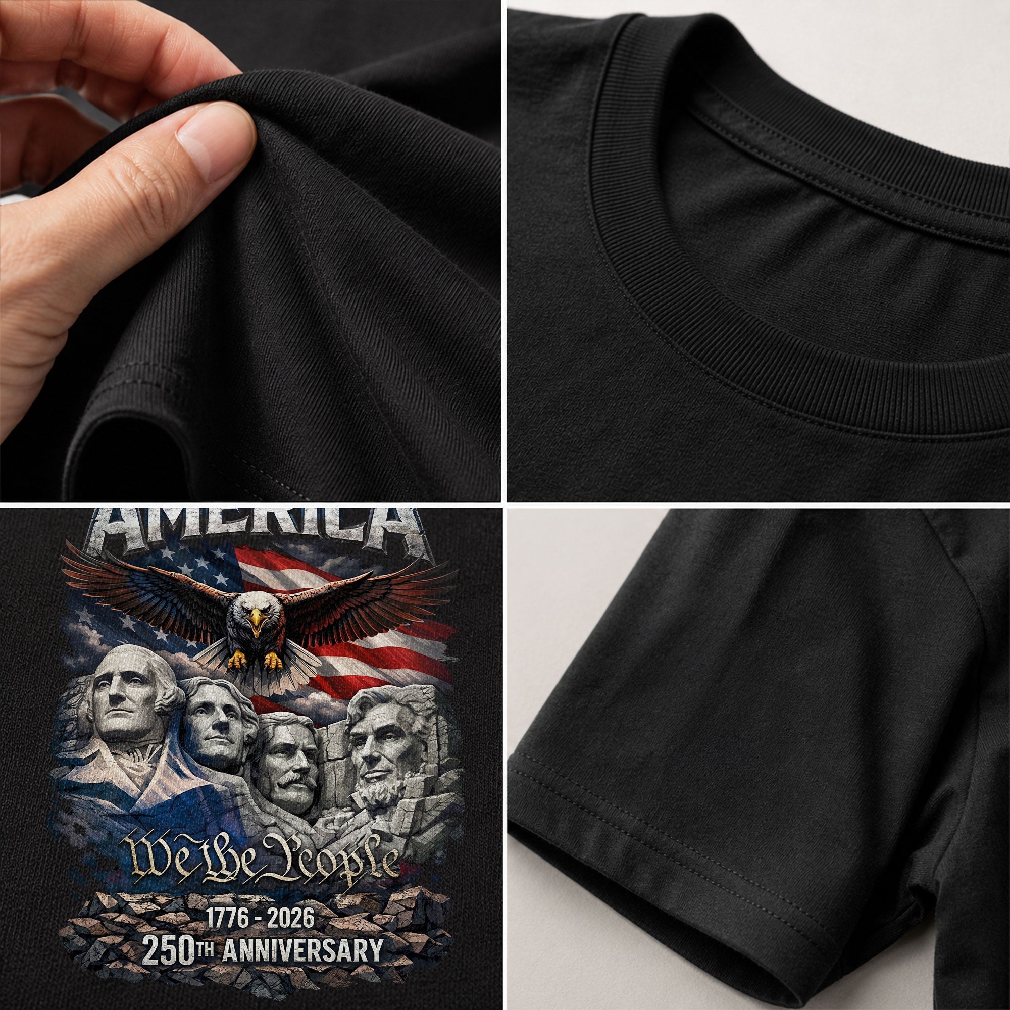 United States of America 1776–2026 – 250th Anniversary Founders & Eagle Graphic Tee - Rust Field Wear
