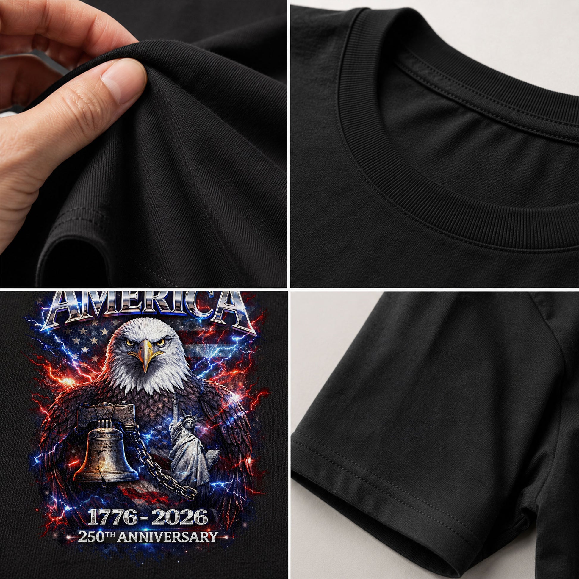 United States of America 1776–2026 – 250th Anniversary Eagle Patriotic T-Shirt - Rust Field Wear