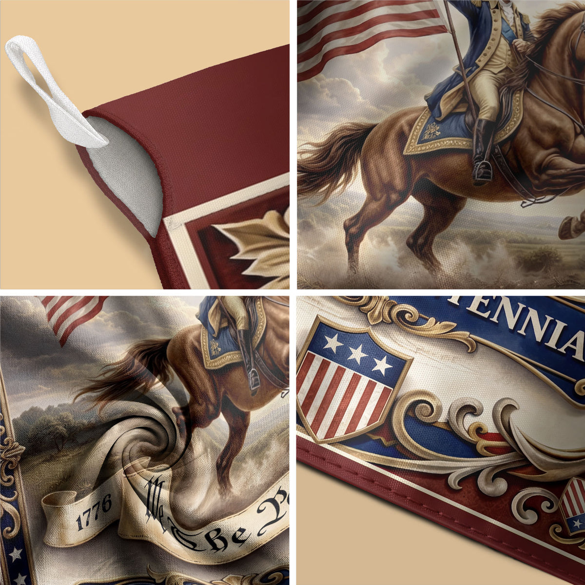 USA 250 Years We The People 1776–2026 House Flag – George Washington Double Sided Anniversary Yard Decor - Rust Field Wear