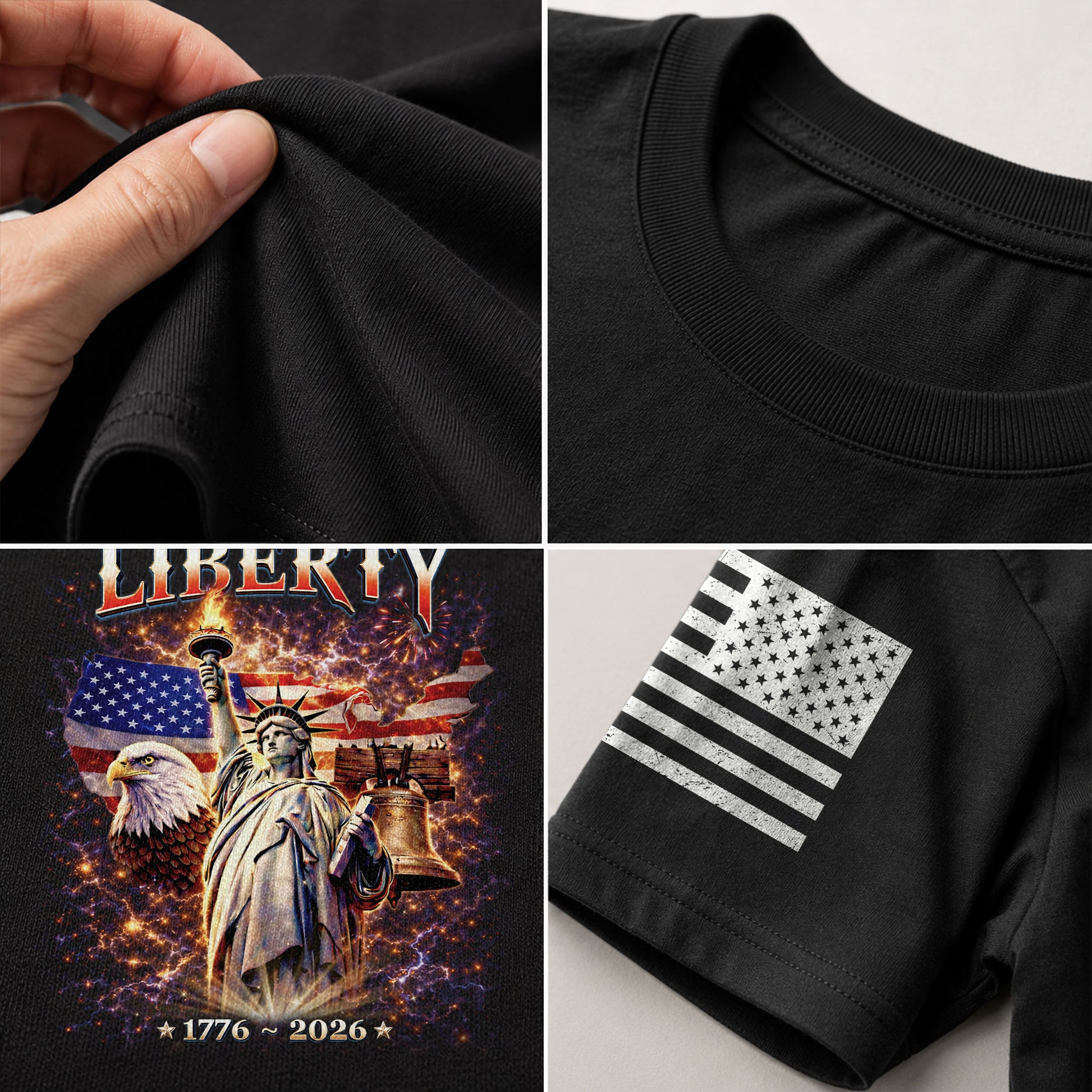 America 250th Anniversary Shirt - 1776-2026 Liberty Bell Tee, 250 Years of Freedom USA Birthday Merchandise - Rust Field Wear