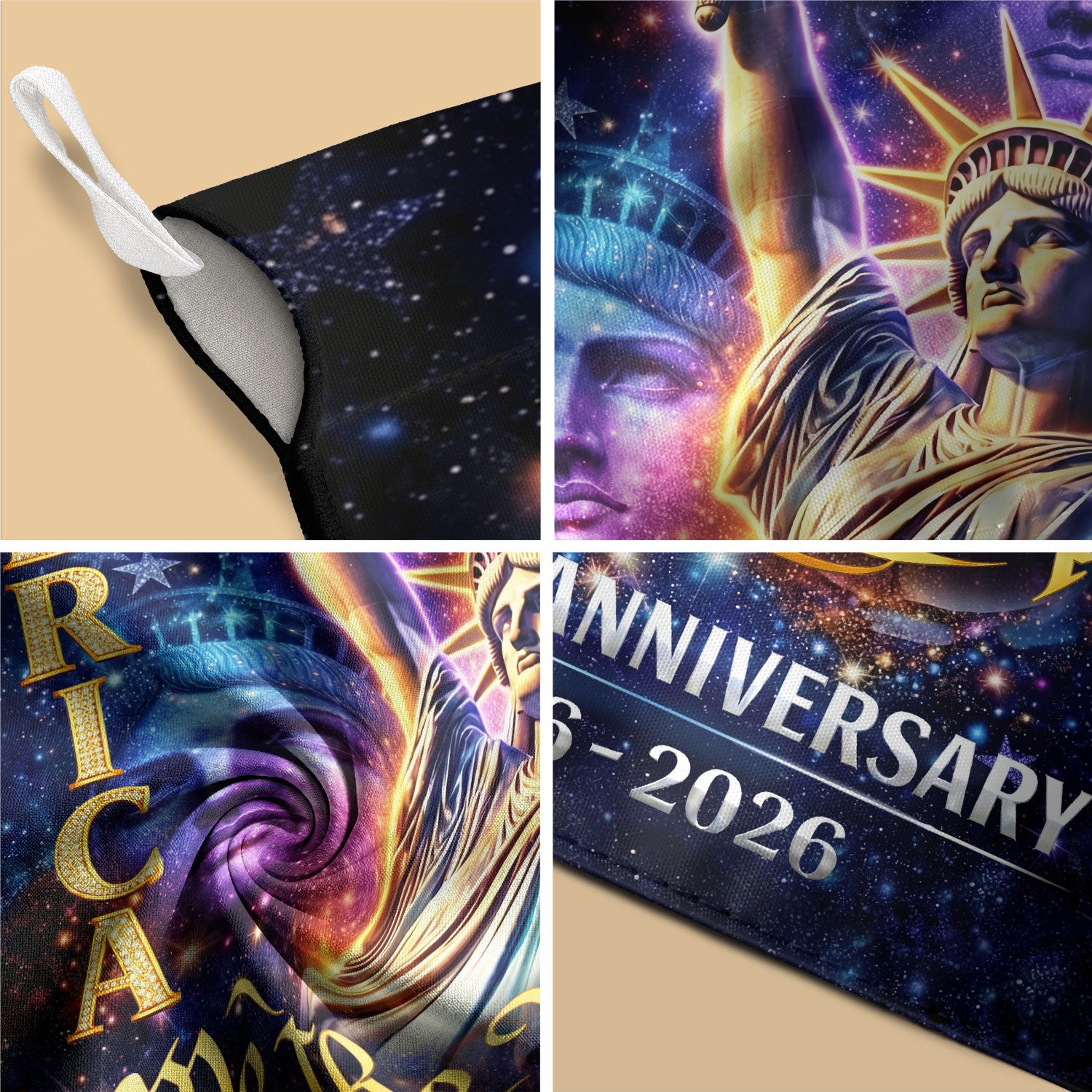 America 250th Anniversary Garden Flag - Statue of Liberty "We The People" 1776-2026, Double Sided 250 Years Outdoor Decor