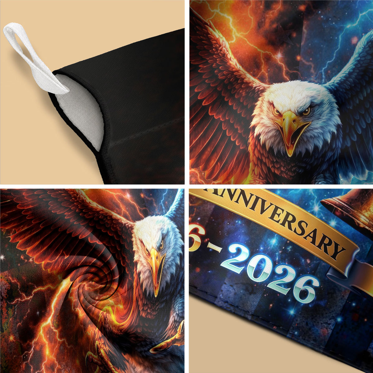 America 250th Anniversary House Flag - Statue of Liberty & Eagle 1776-2026, 250 Years Double Sided Outdoor Decor - Rust Field Wear