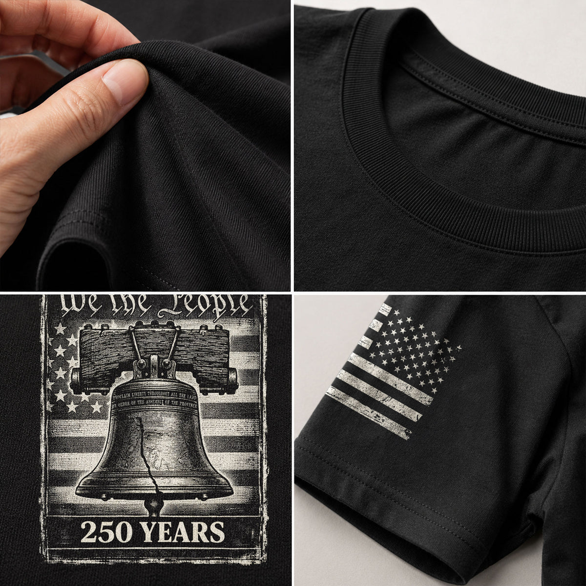 America 250th Anniversary T-Shirt - 250 Years 1776-2026 Liberty Bell "We The People" Patriotic Tee - Rust Field Wear