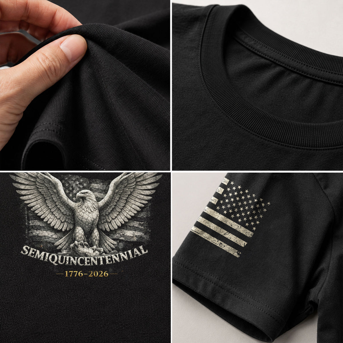America 250th Anniversary T-Shirt 1776-2026 – USA 250th Birthday Eagle & Flag Tee - Rust Field Wear