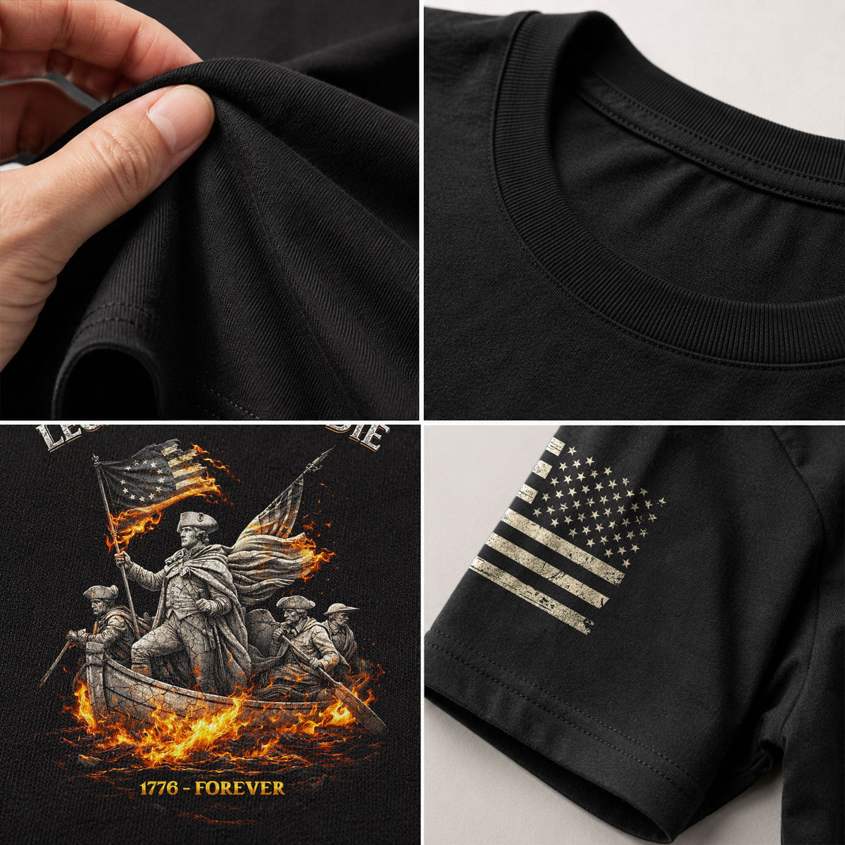 America 250th Anniversary T-Shirt 1776-2026 – Legends Never Die George Washington Retro Tee - Rust Field Wear