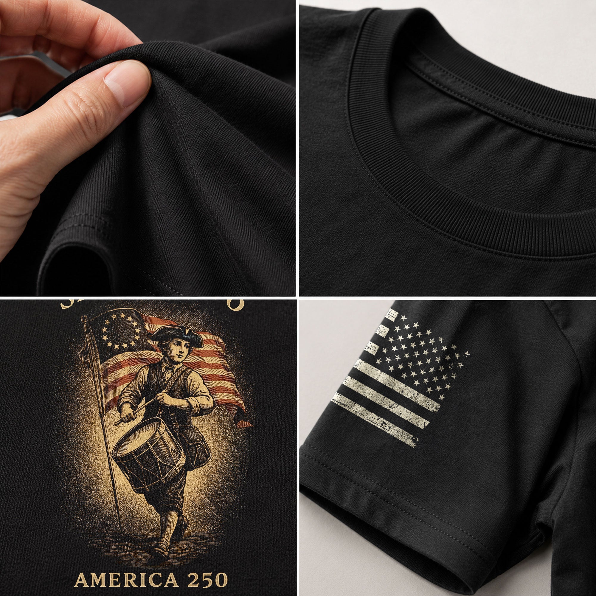 America 250th Anniversary T-Shirt 1776-2026 – Spirit of 76 Drummer Retro Patriotic Tee - Rust Field Wear