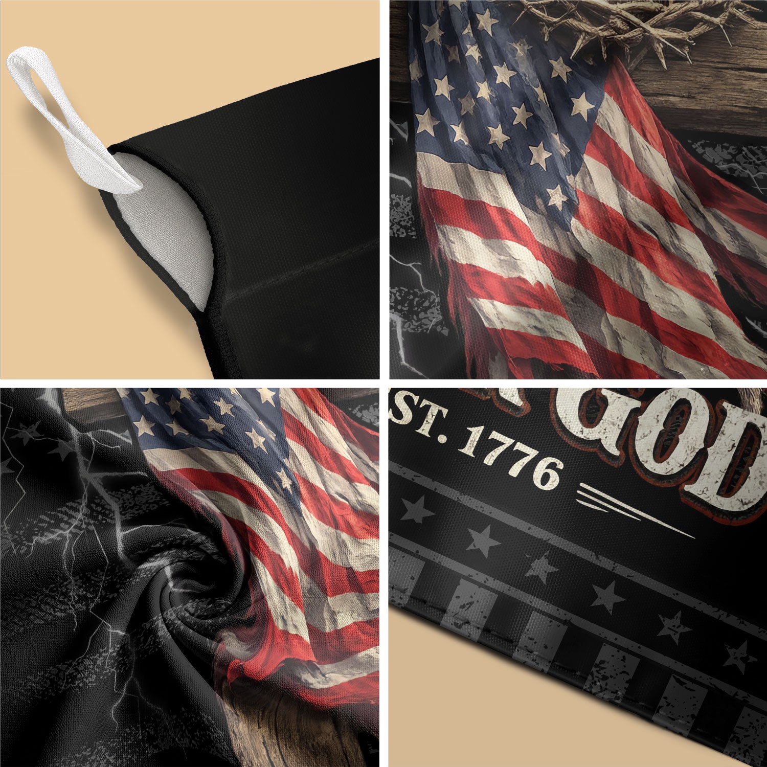 250 Years of Freedom Garden Flag – One Nation Under God Cross Flag, We The People Patriotic Garden Flag, Faith and Freedom Decor