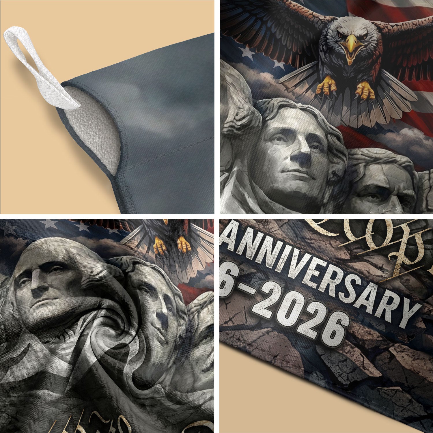 USA 250th Anniversary Garden Flag 1776–2026 – American Flag 250 Year Anniversary Patriotic Eagle We The People Outdoor Yard Decor Flag - Rust Field Wear