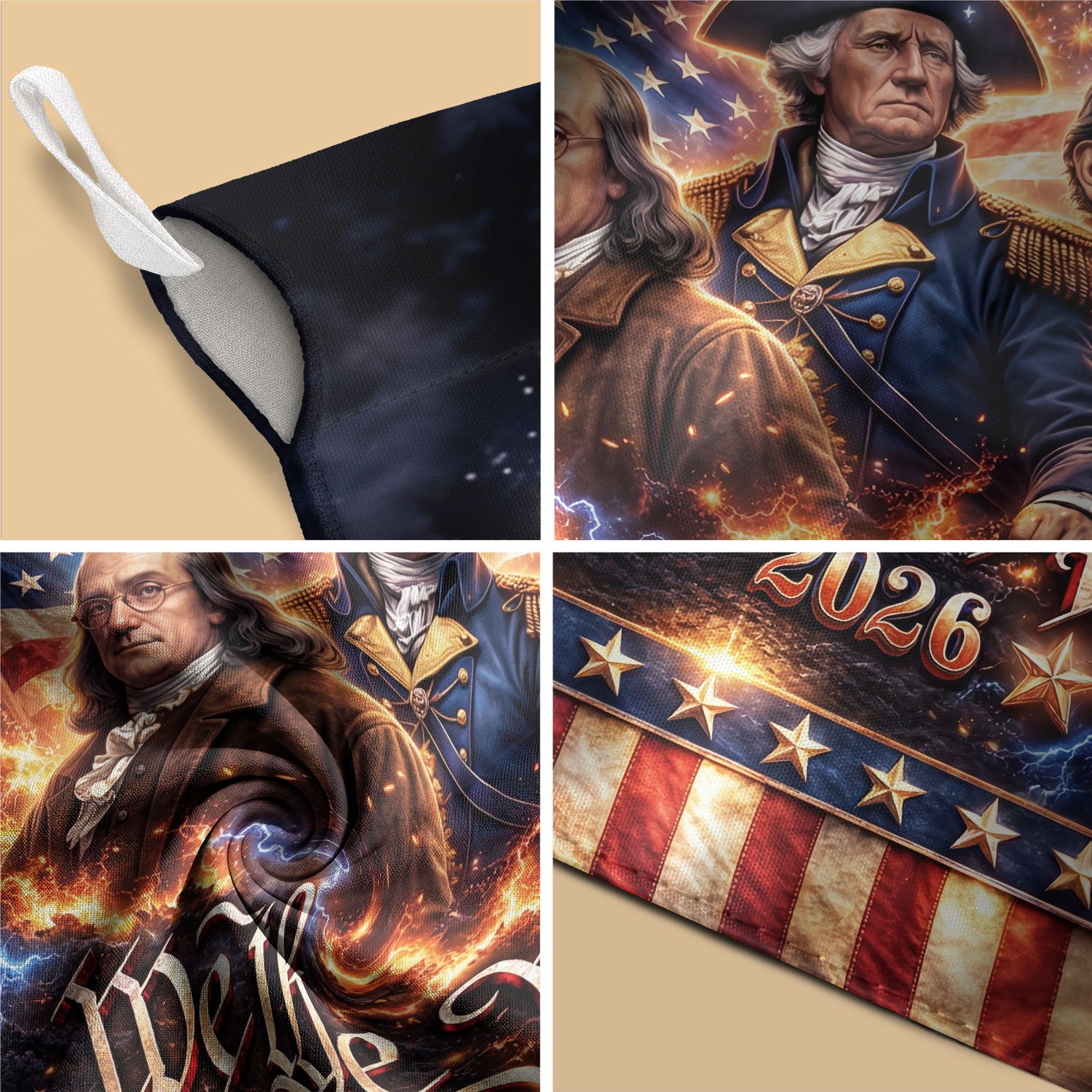 United States 250th Anniversary Garden Flag Founding Fathers Patriotic 1776-2026 Yard Decor 12x18inch