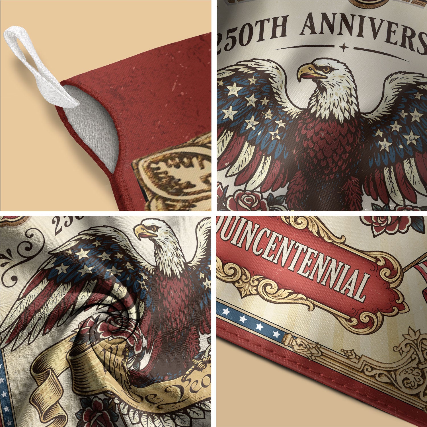 United States 250th Anniversary Garden Flag Vintage 1776-2026 We The People Yard Banner 12x18inch